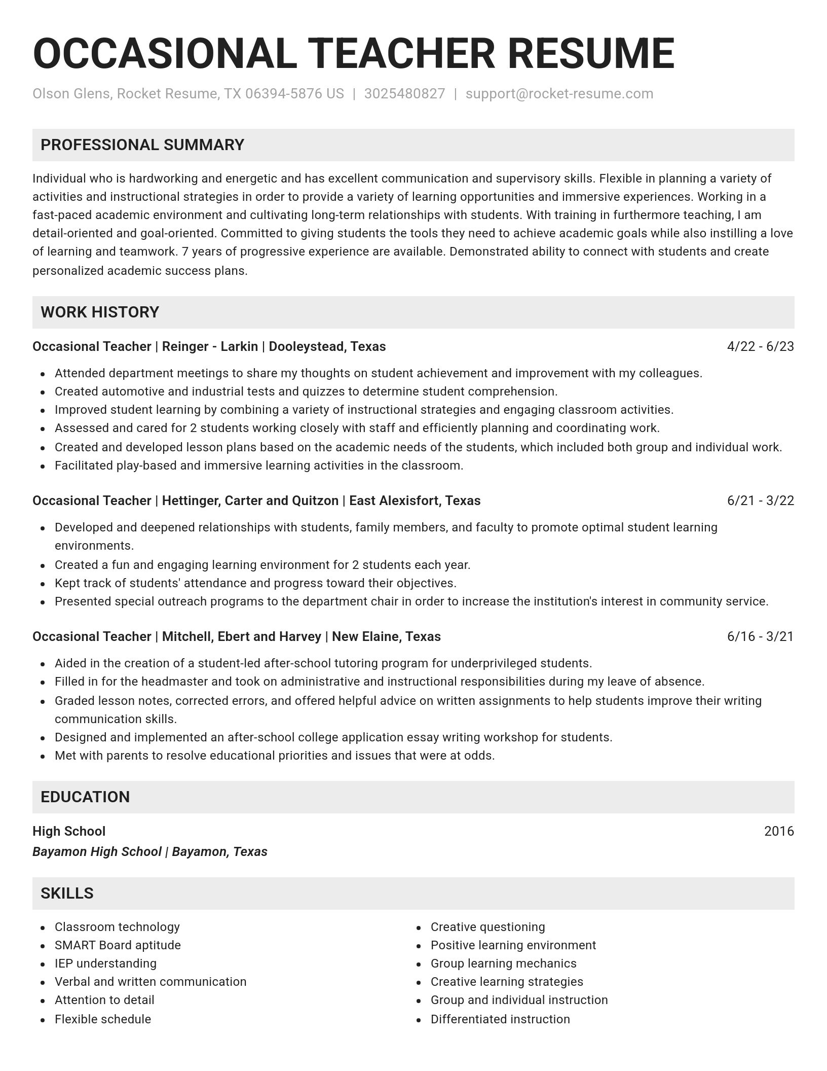 Genius resume template