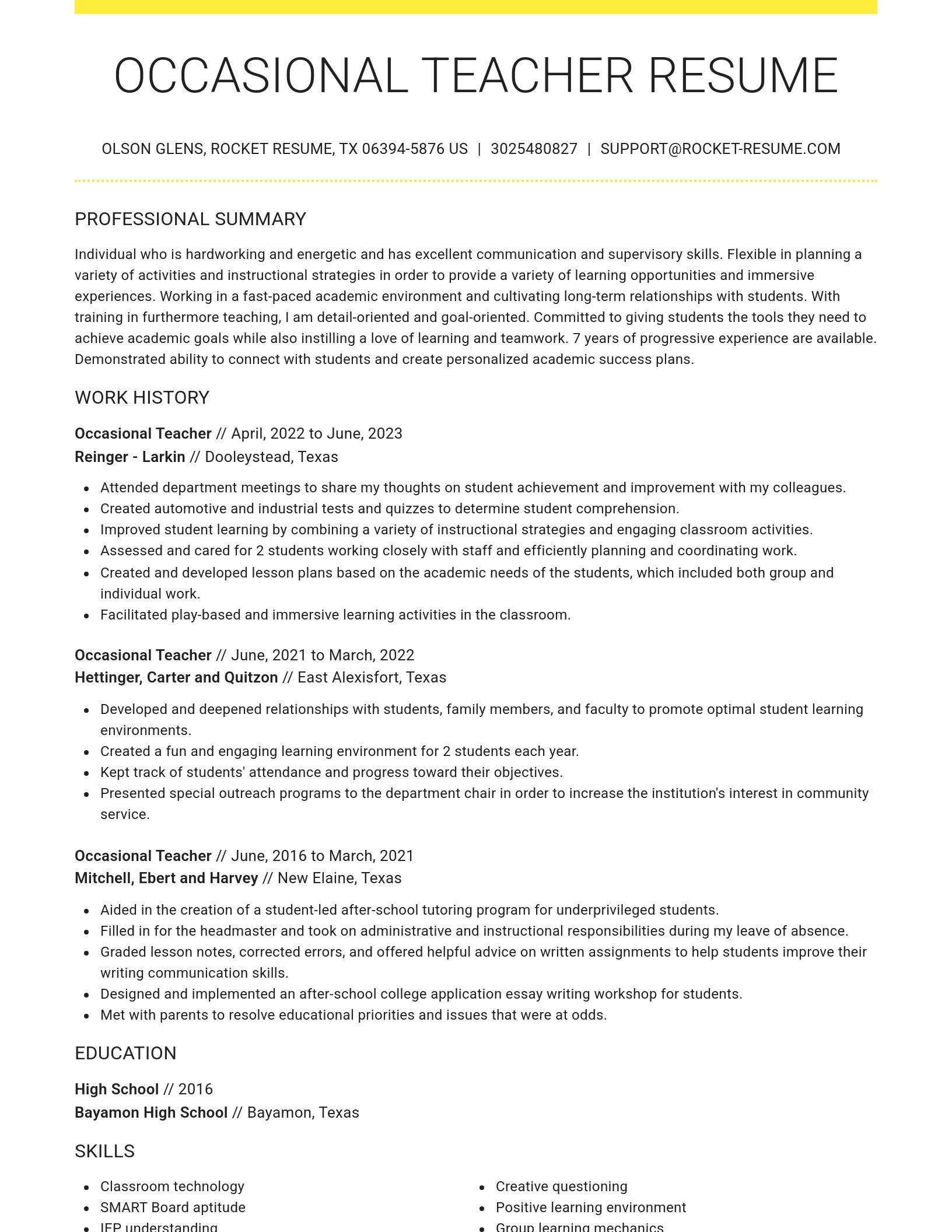 Grand resume template
