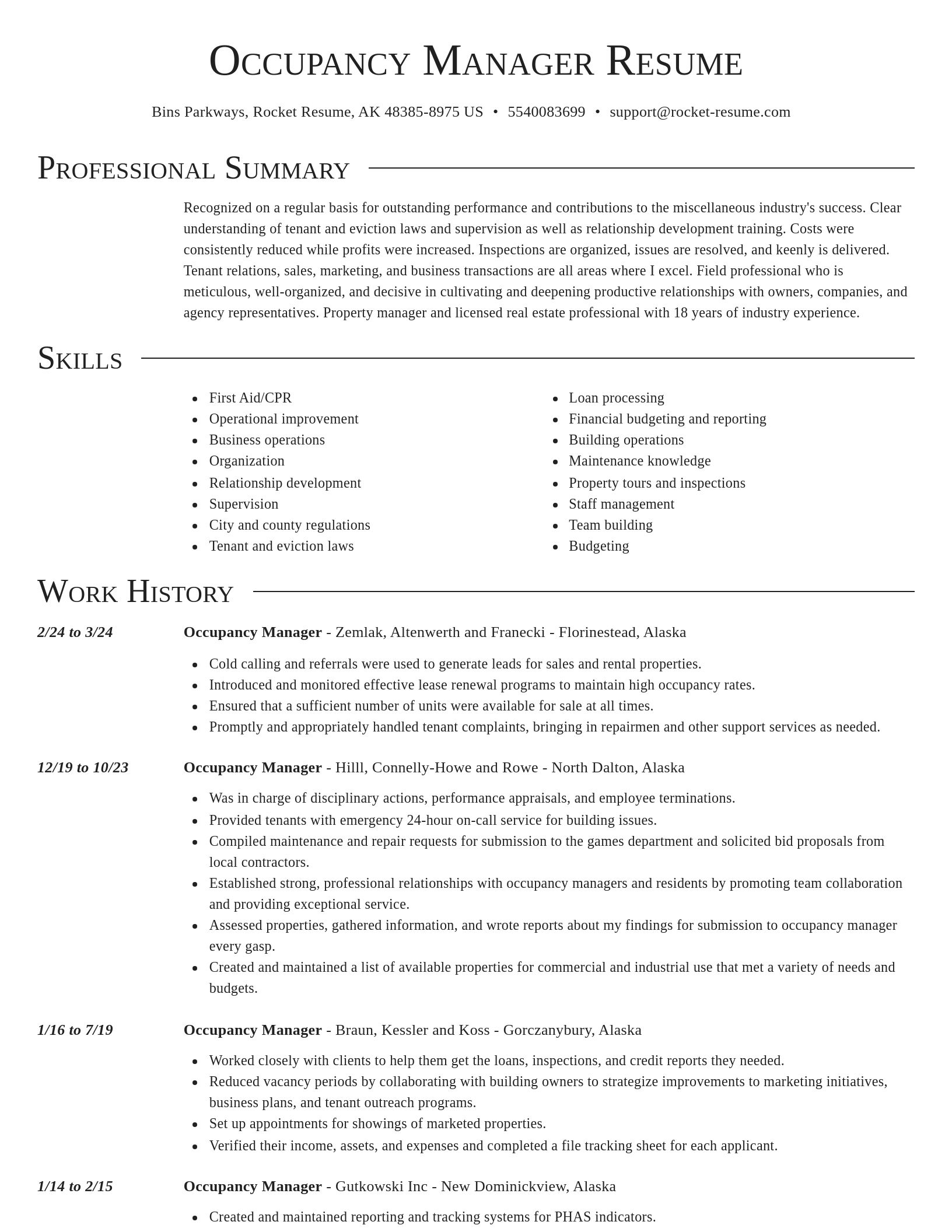 Director resume template
