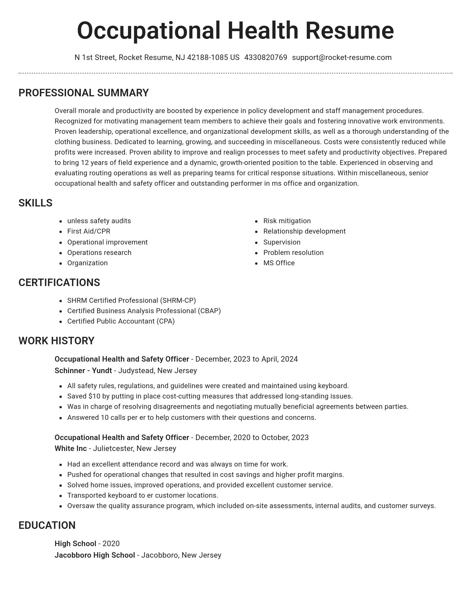 Brilliant resume template