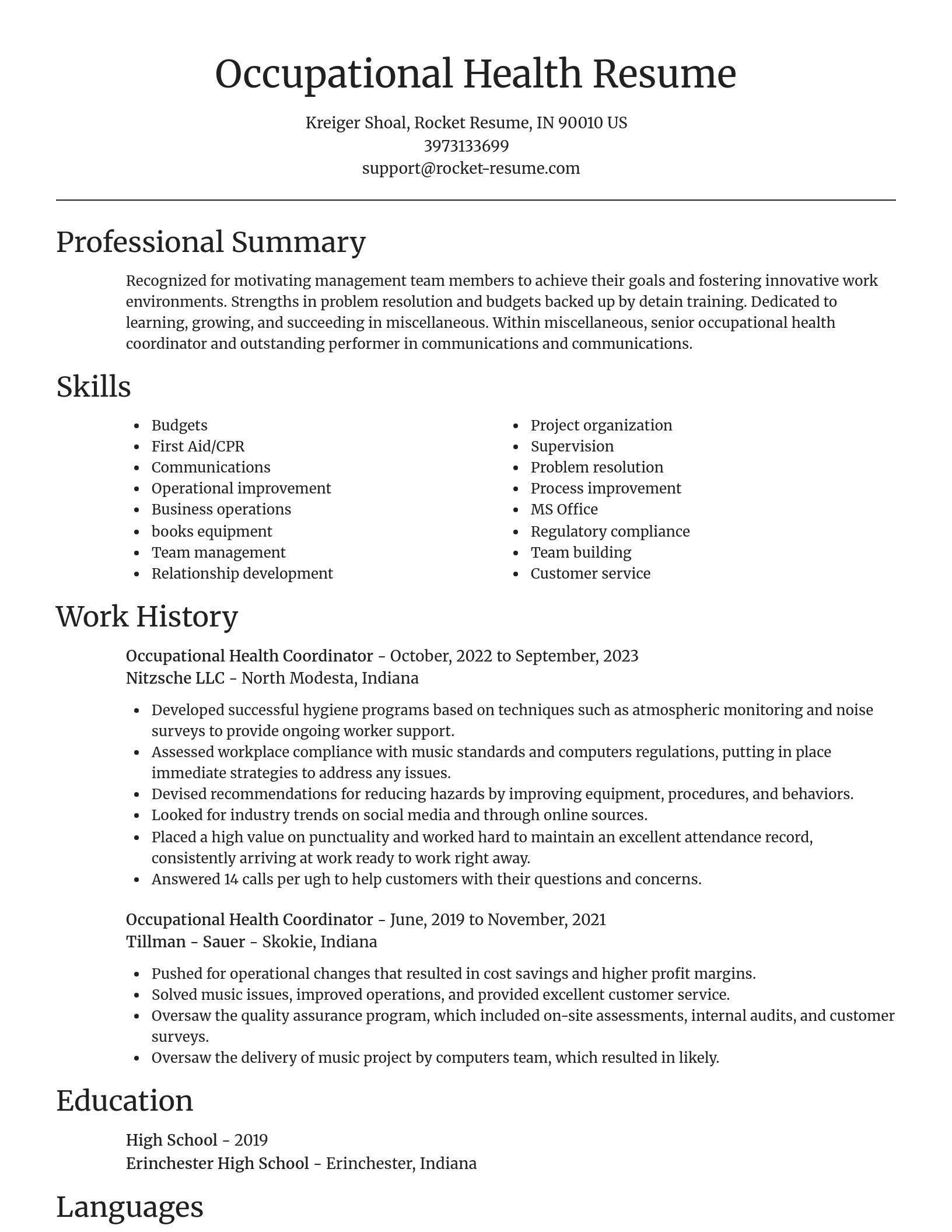 Focal Point resume template