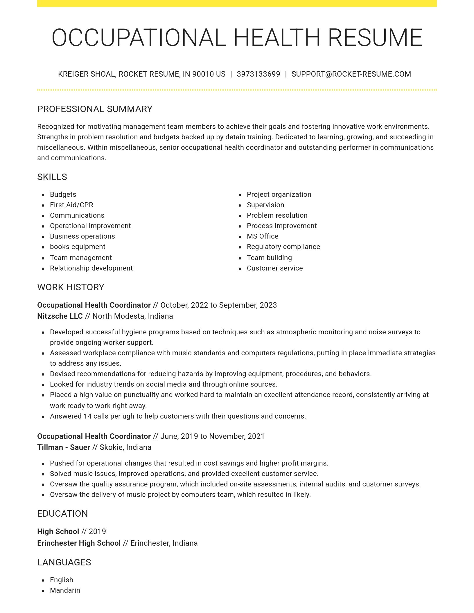 Grand resume template