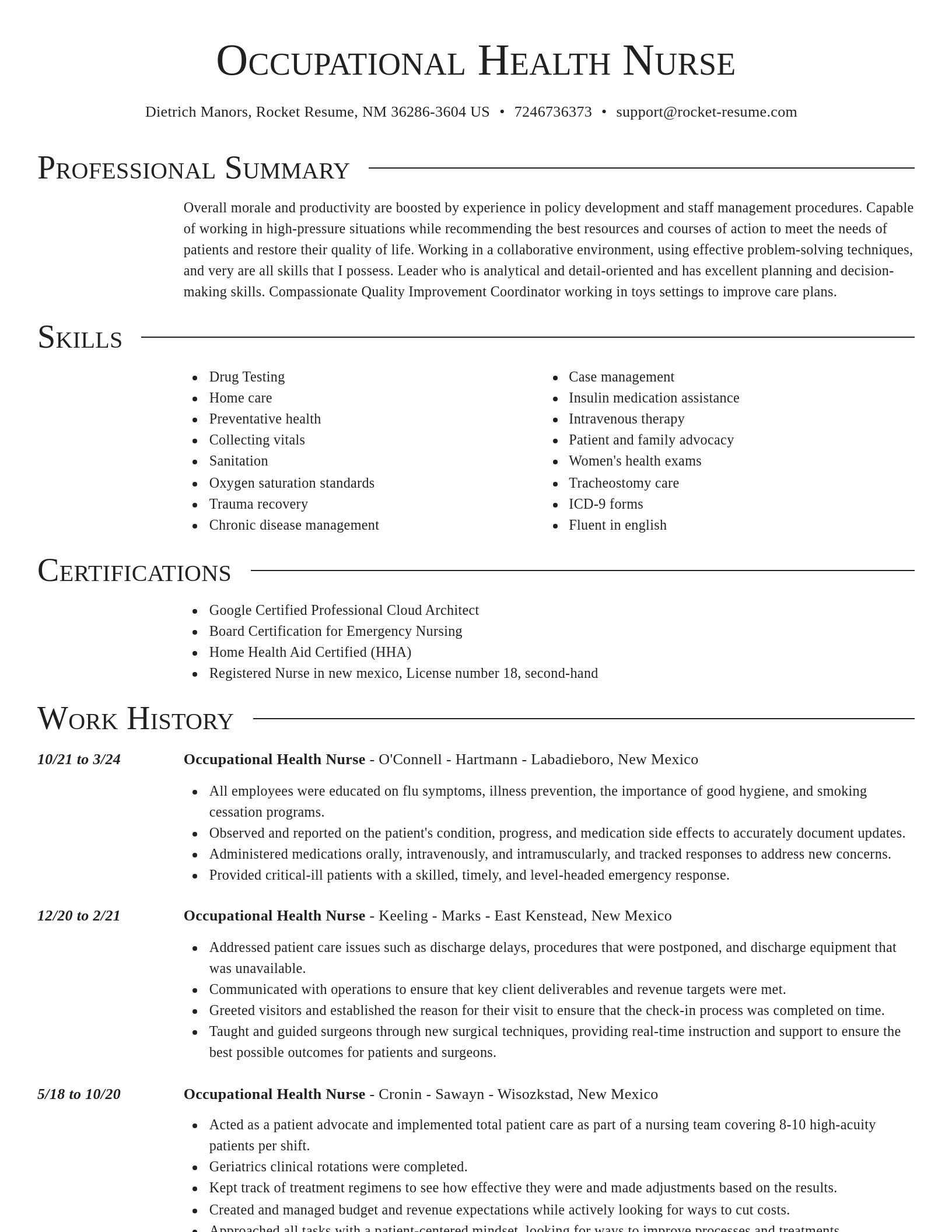 Director resume template