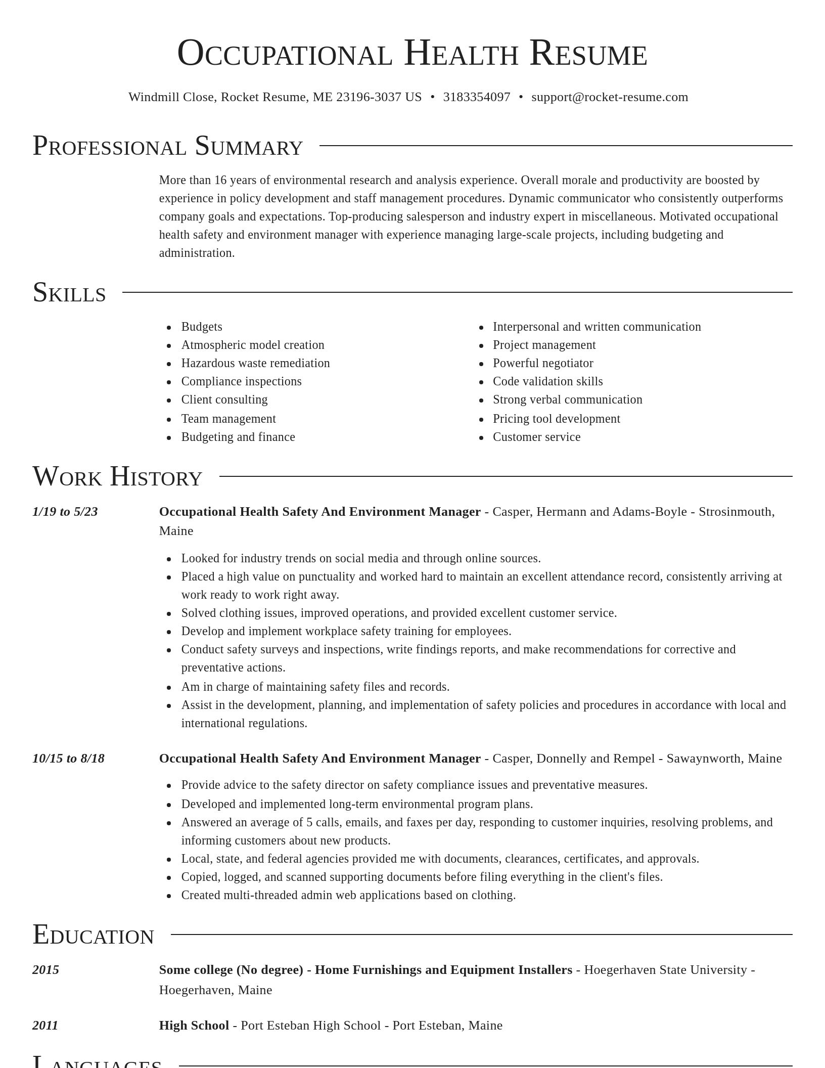 Director resume template