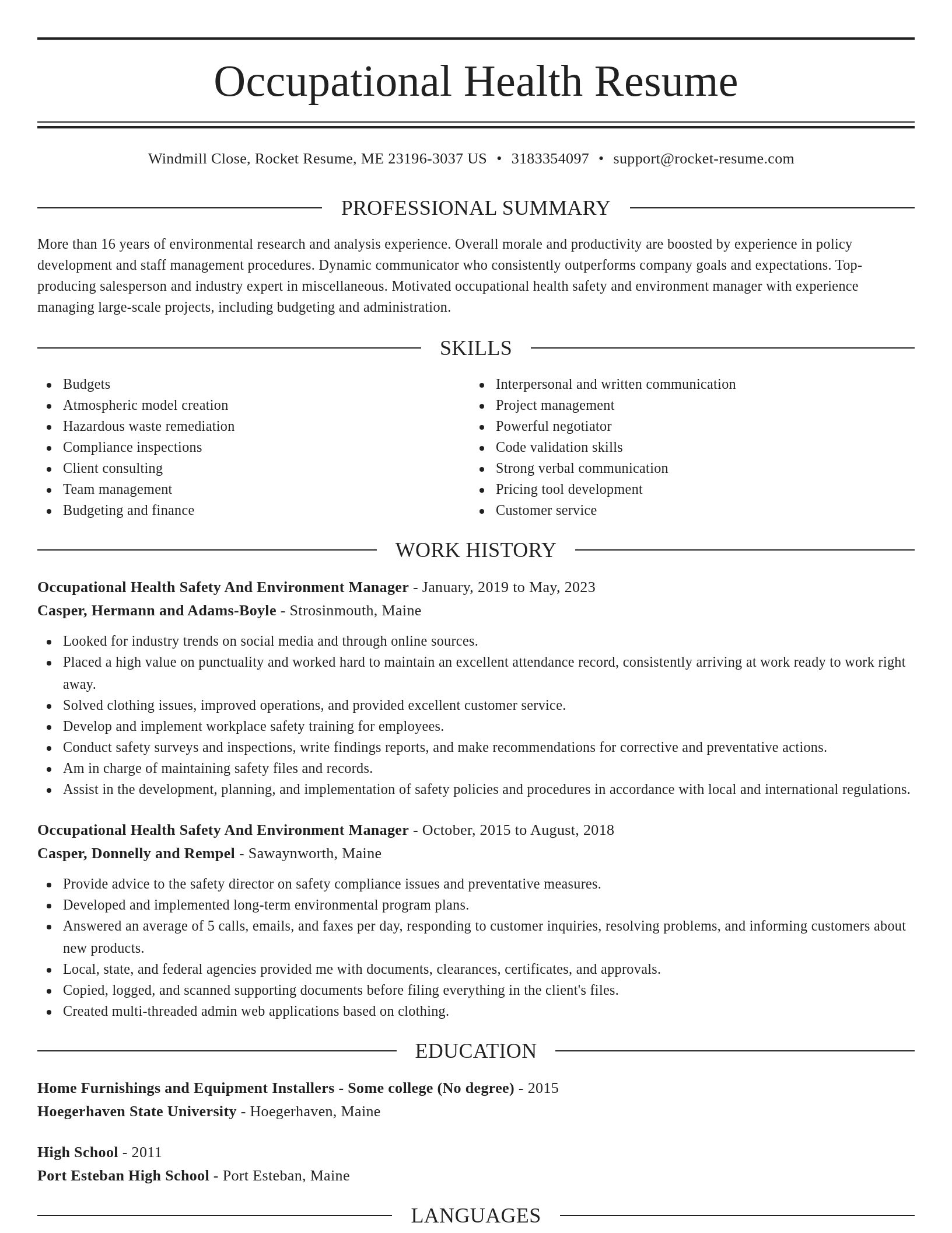 Elegant resume template