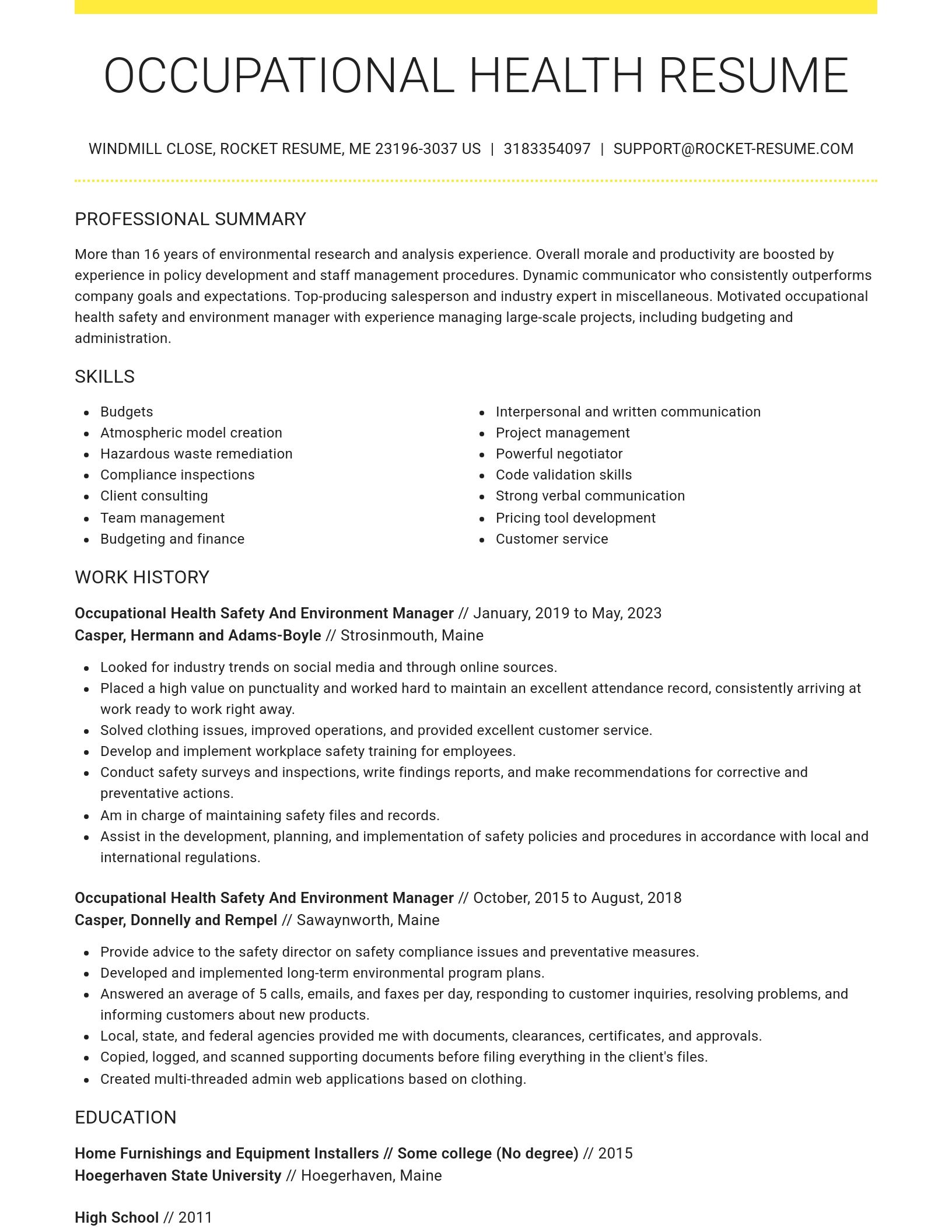 Grand resume template
