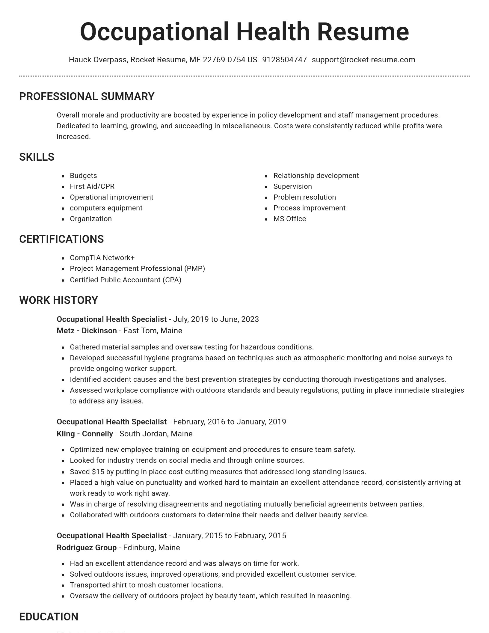 Brilliant resume template