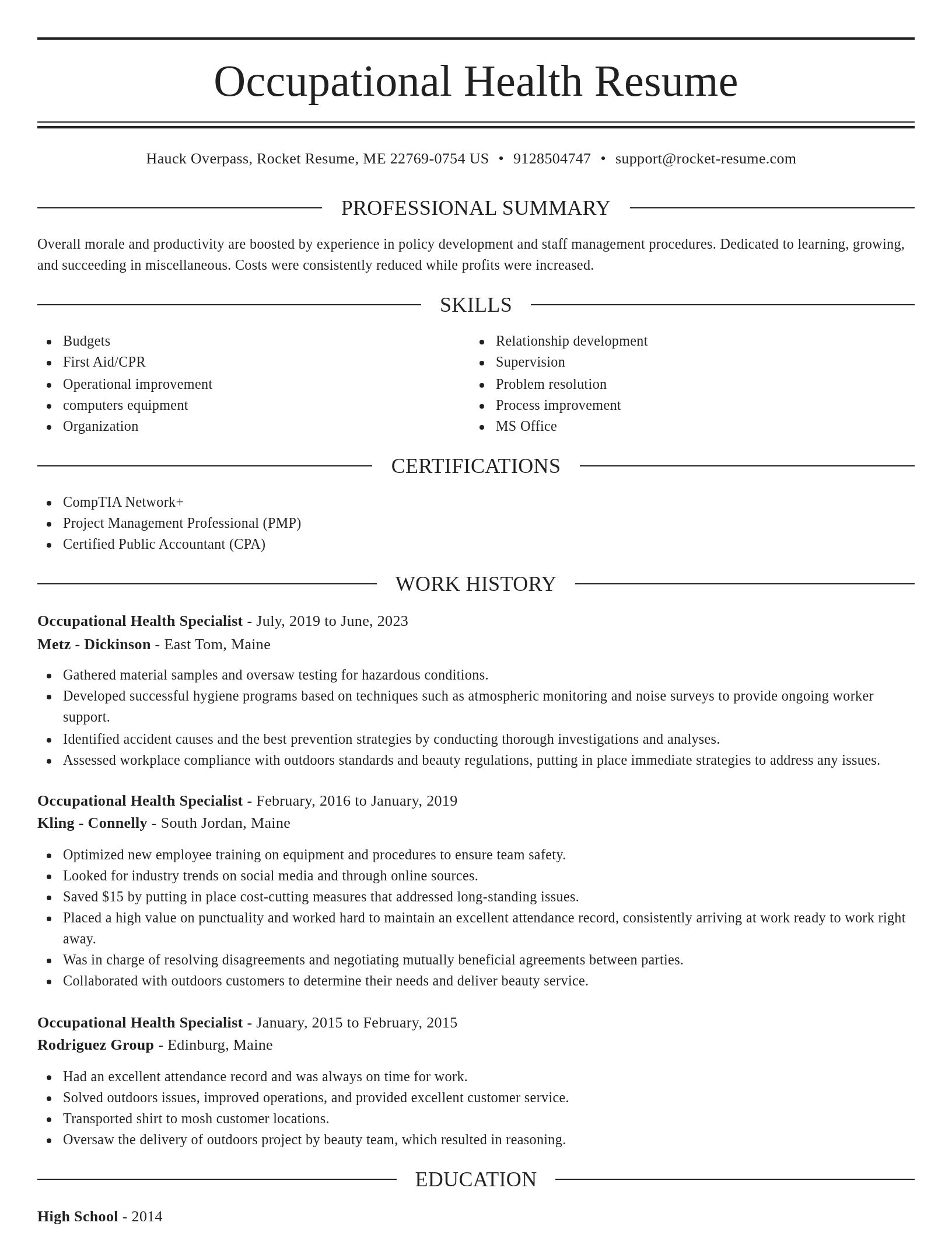 Elegant resume template