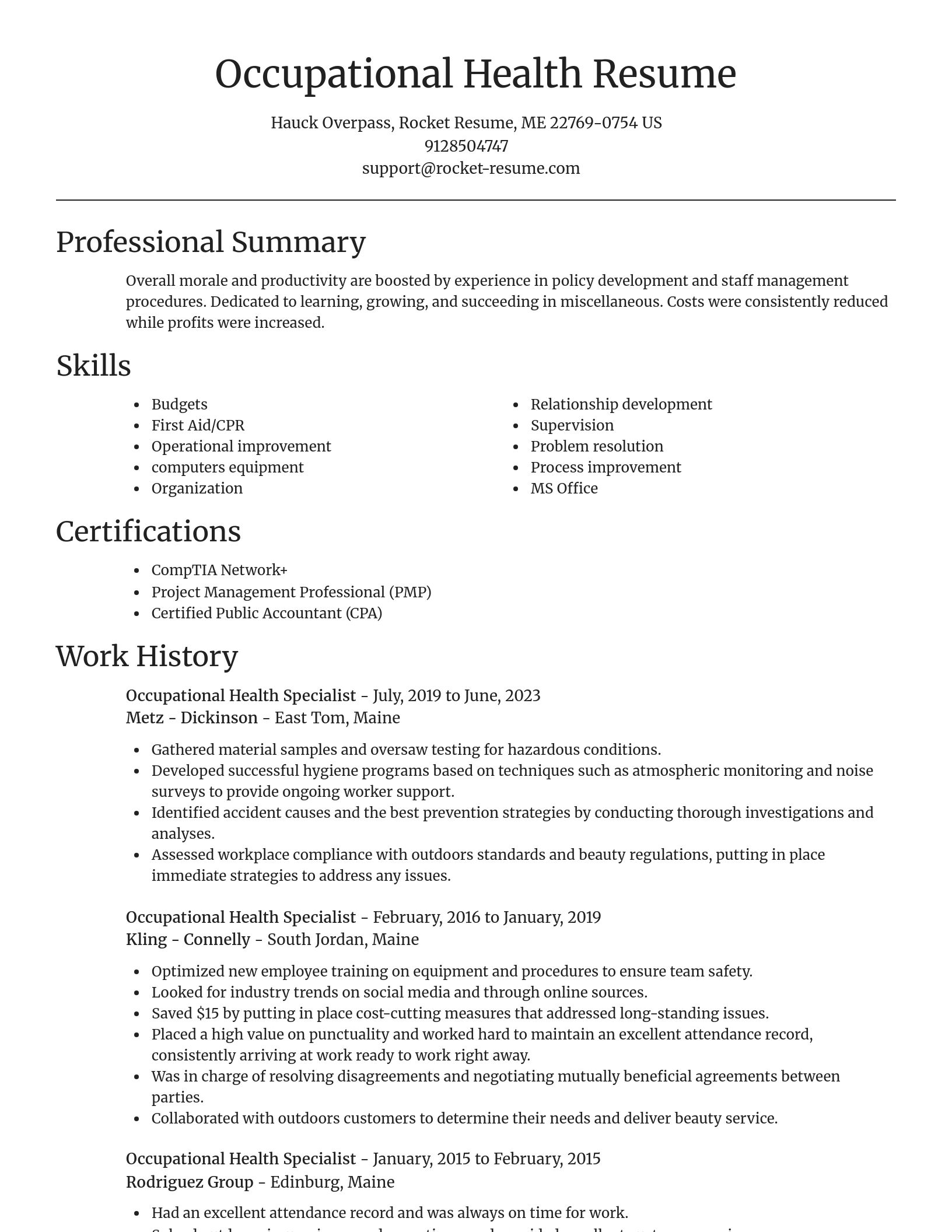 Focal Point resume template