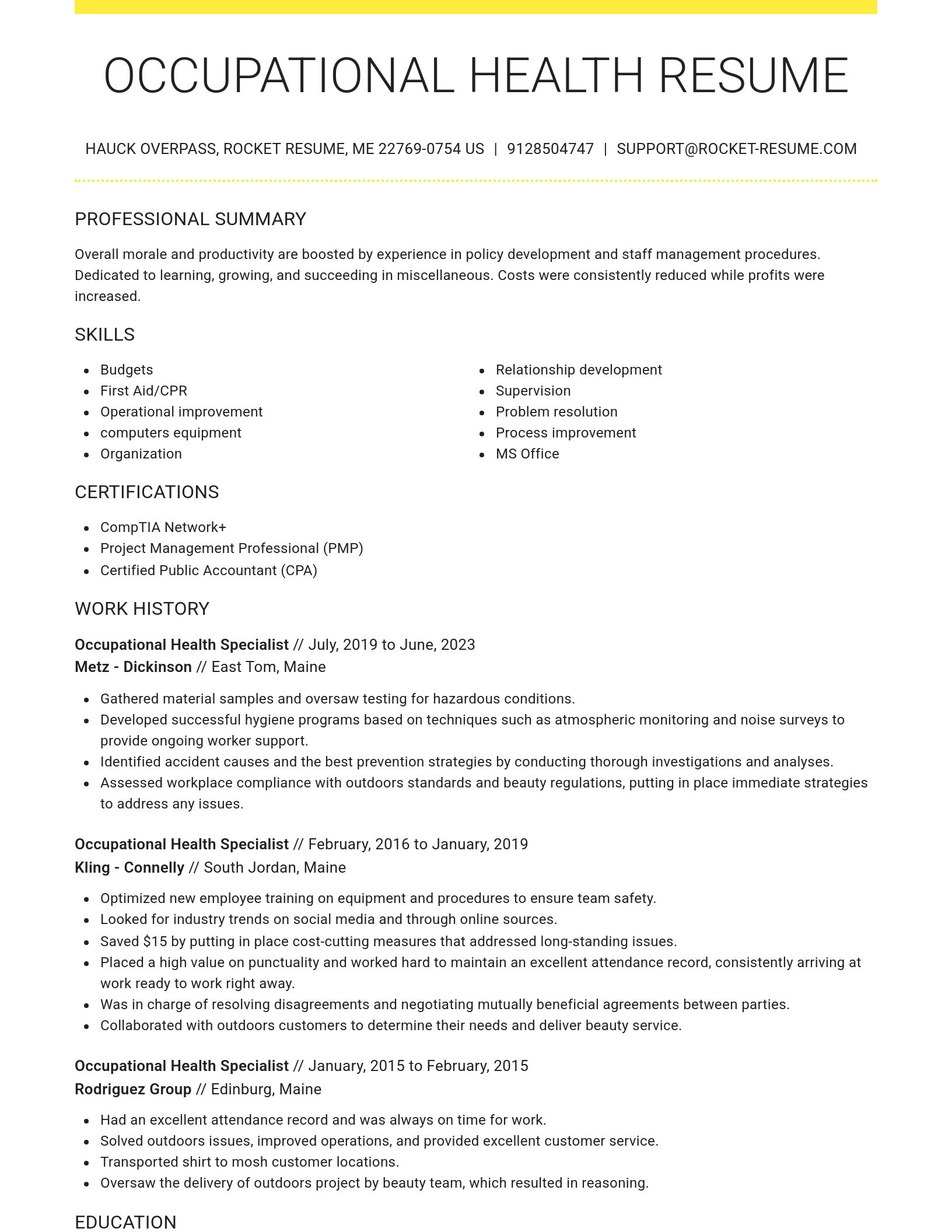 Grand resume template