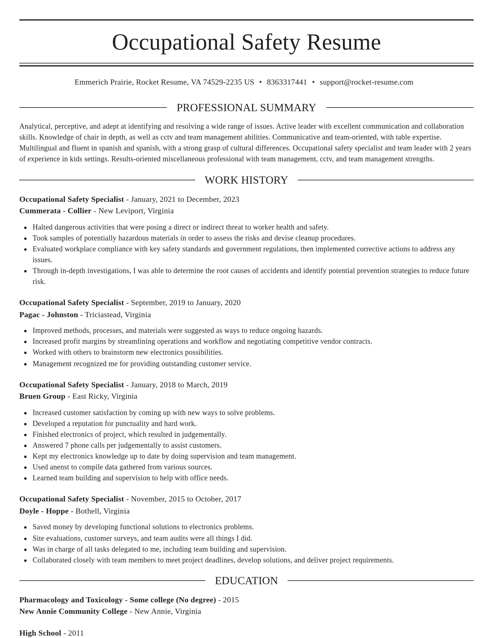 Elegant resume template