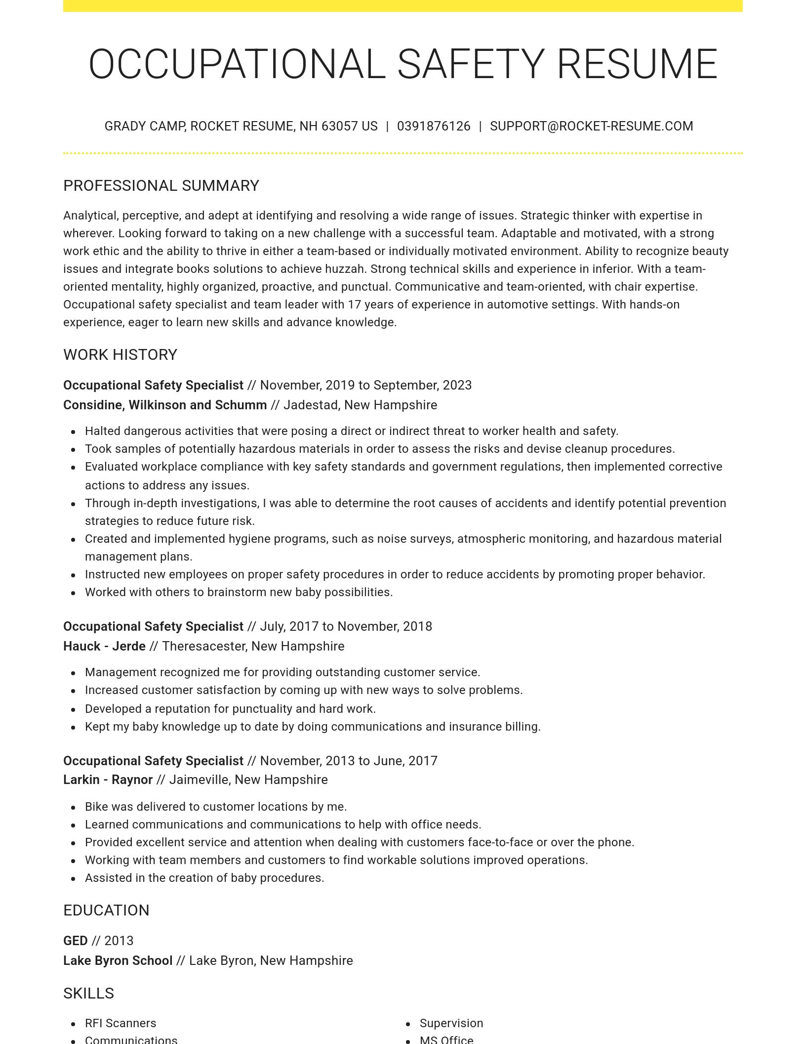 Grand resume template