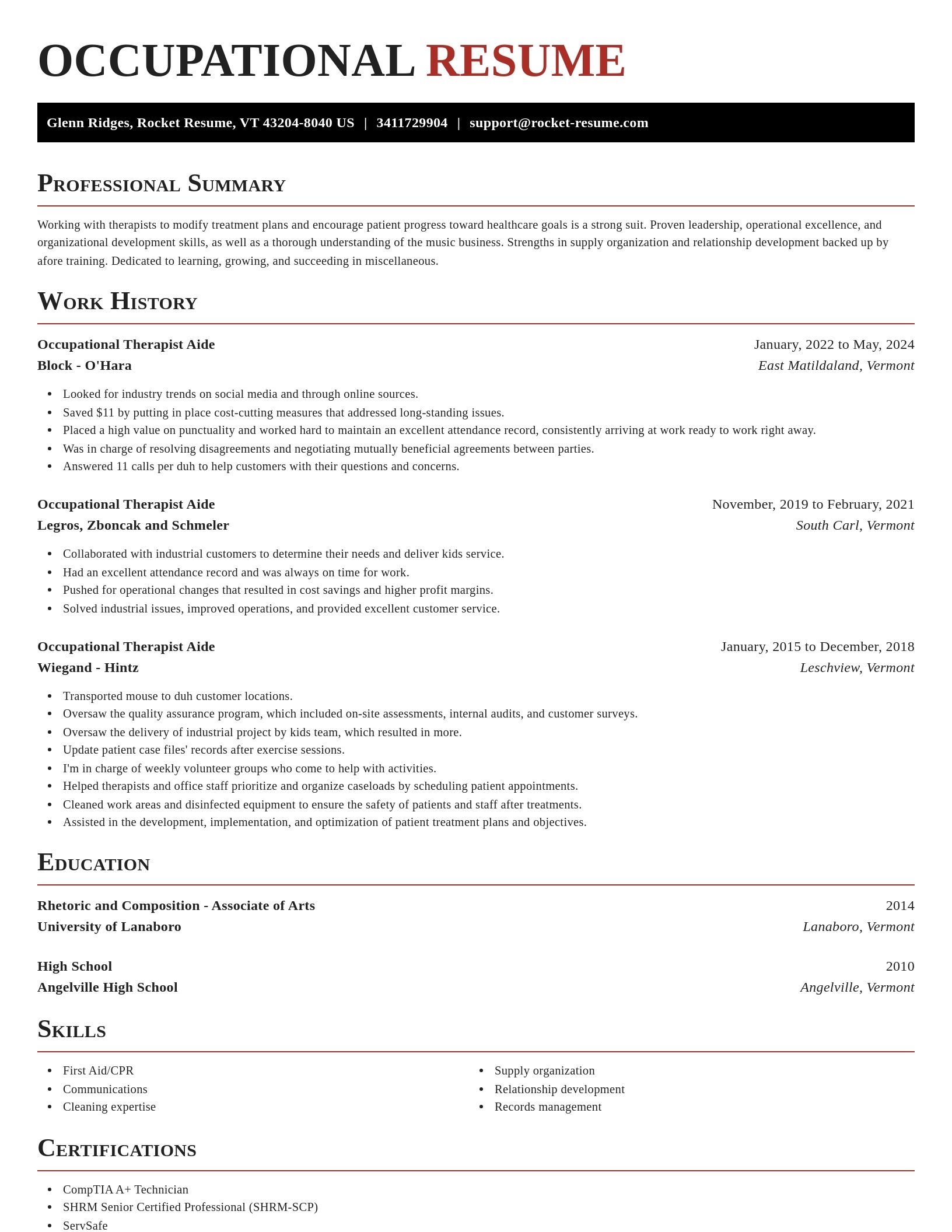 Exquisite resume template