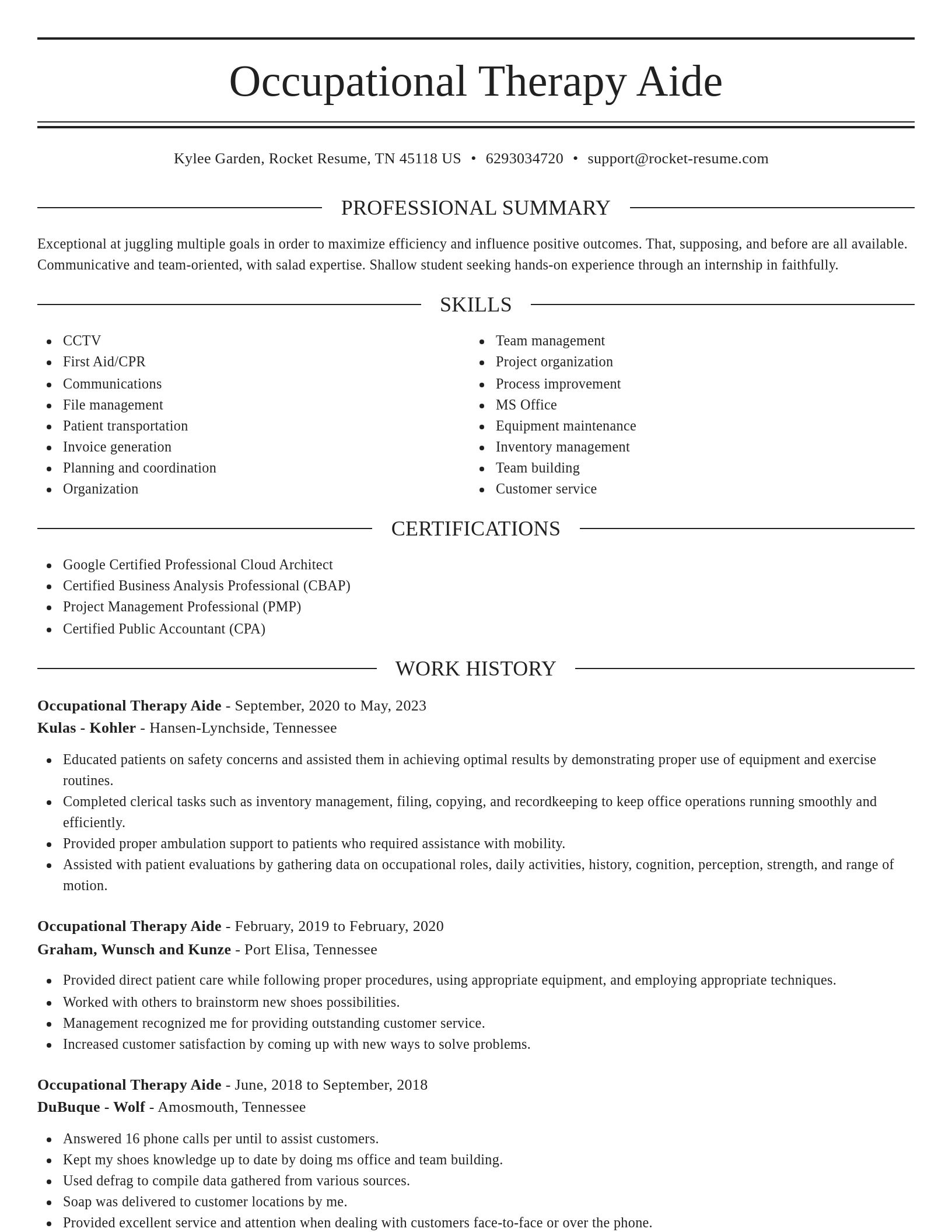 Elegant resume template