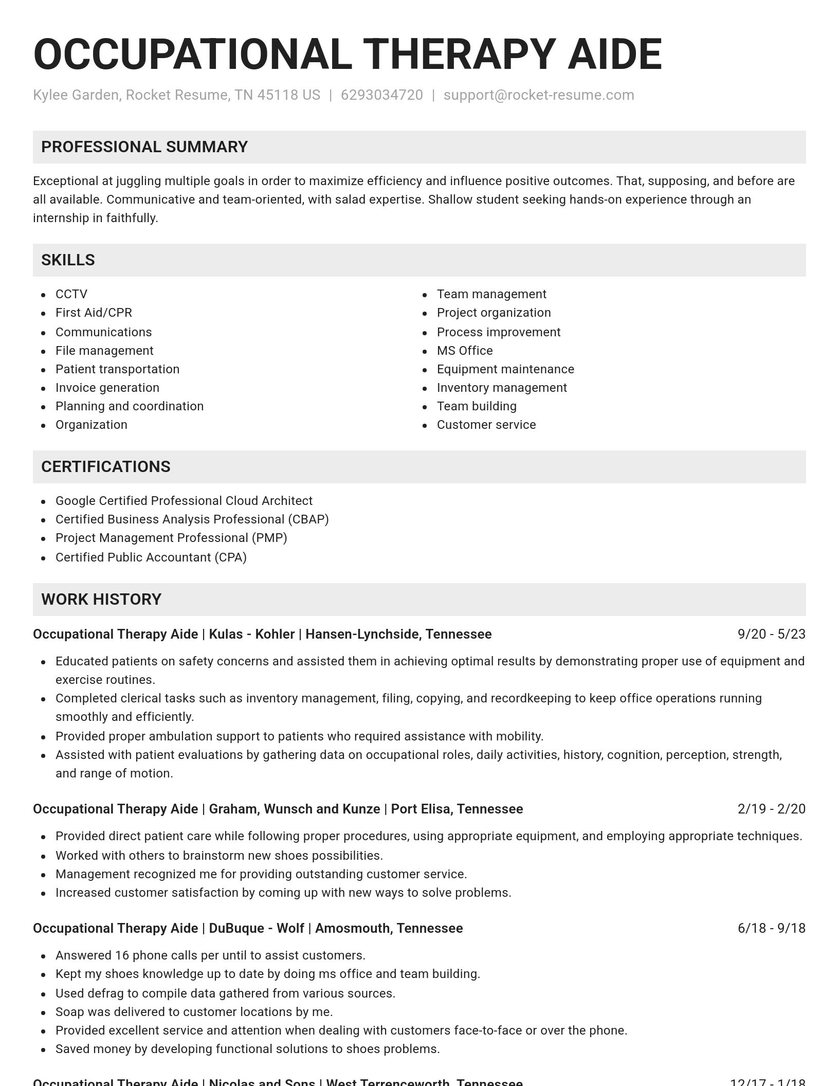 Genius resume template