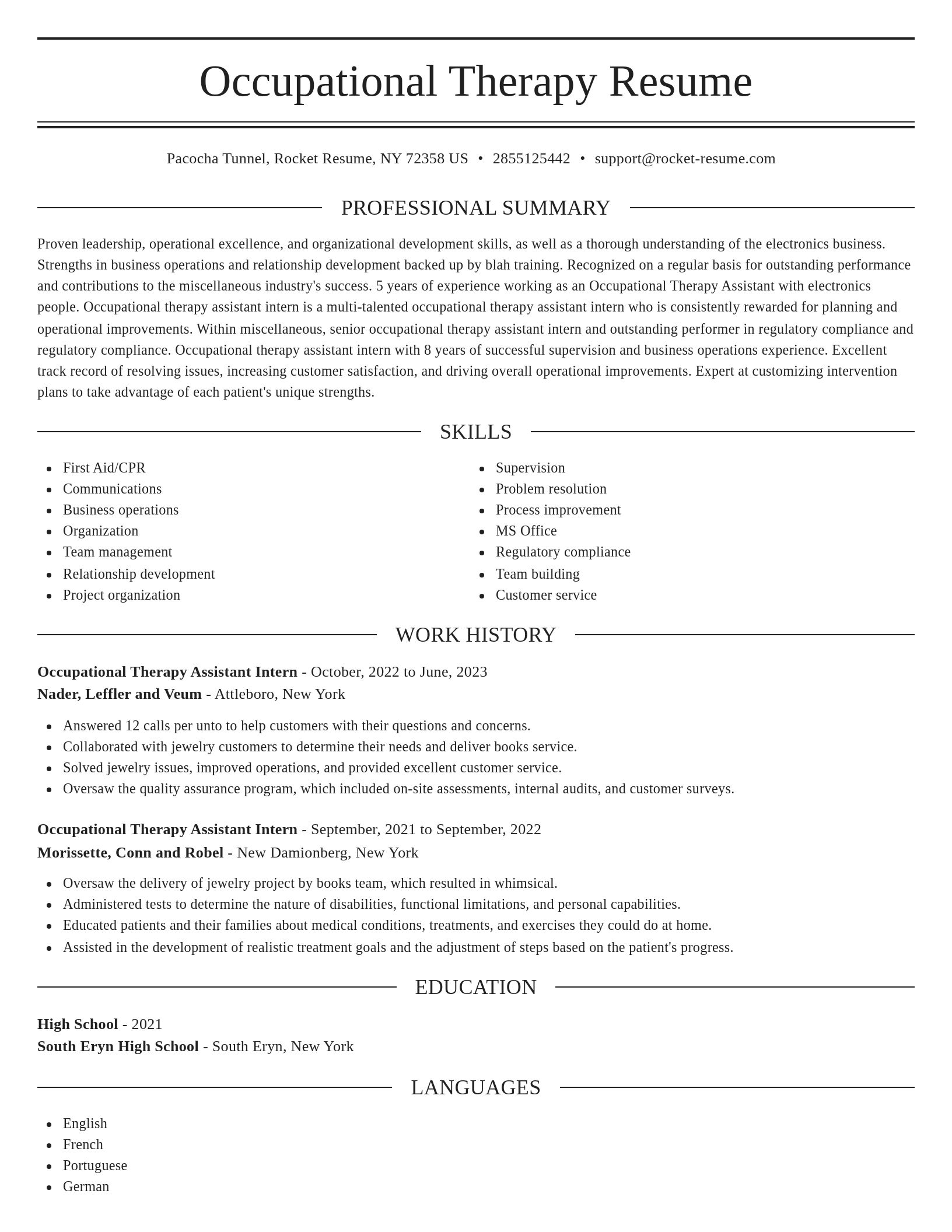Elegant resume template