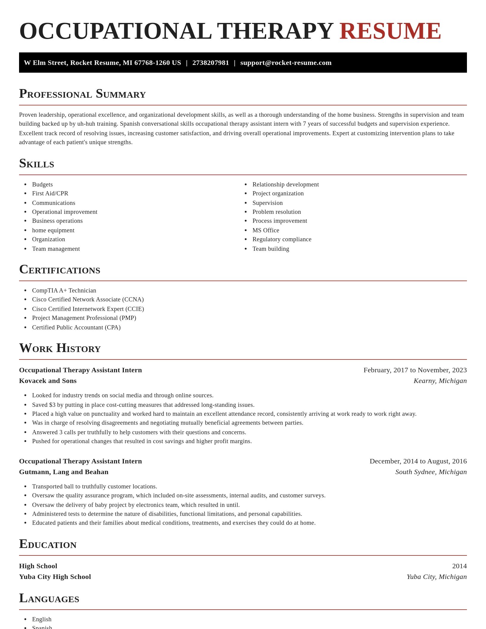 Exquisite resume template