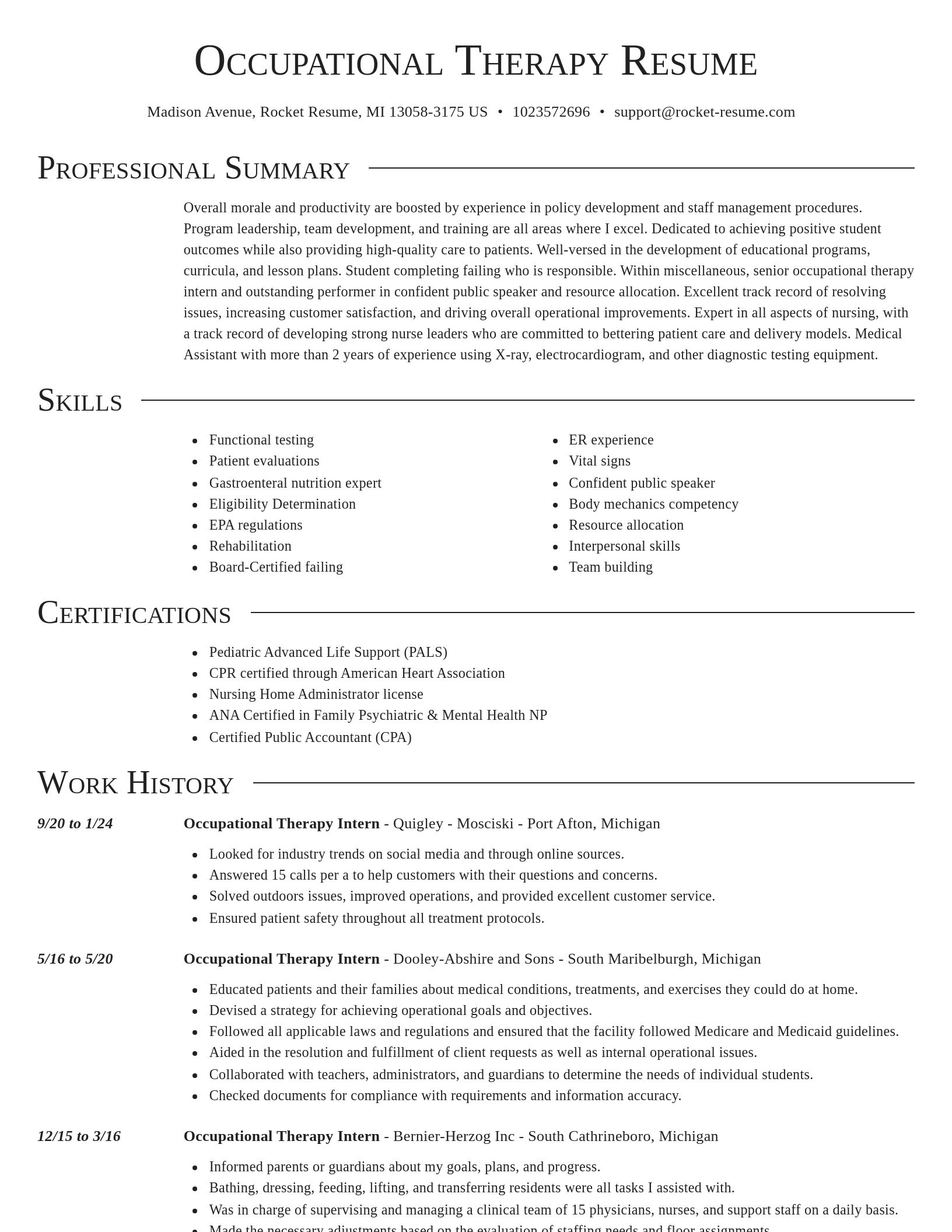 Director resume template