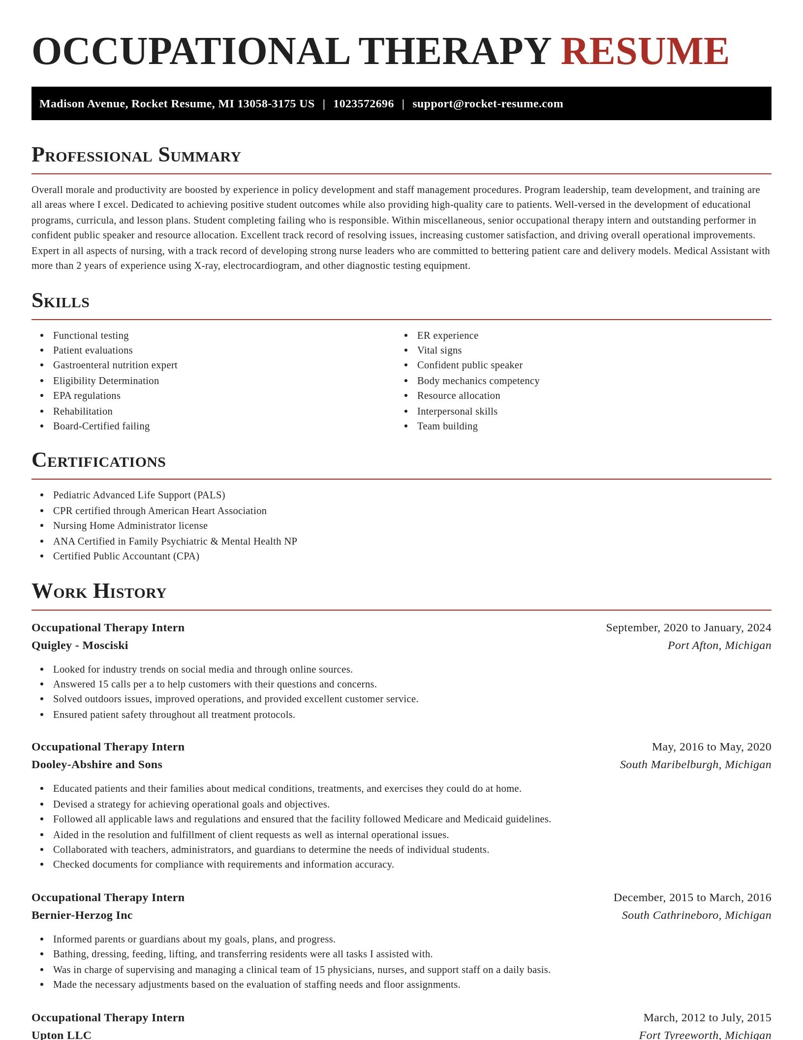 Exquisite resume template