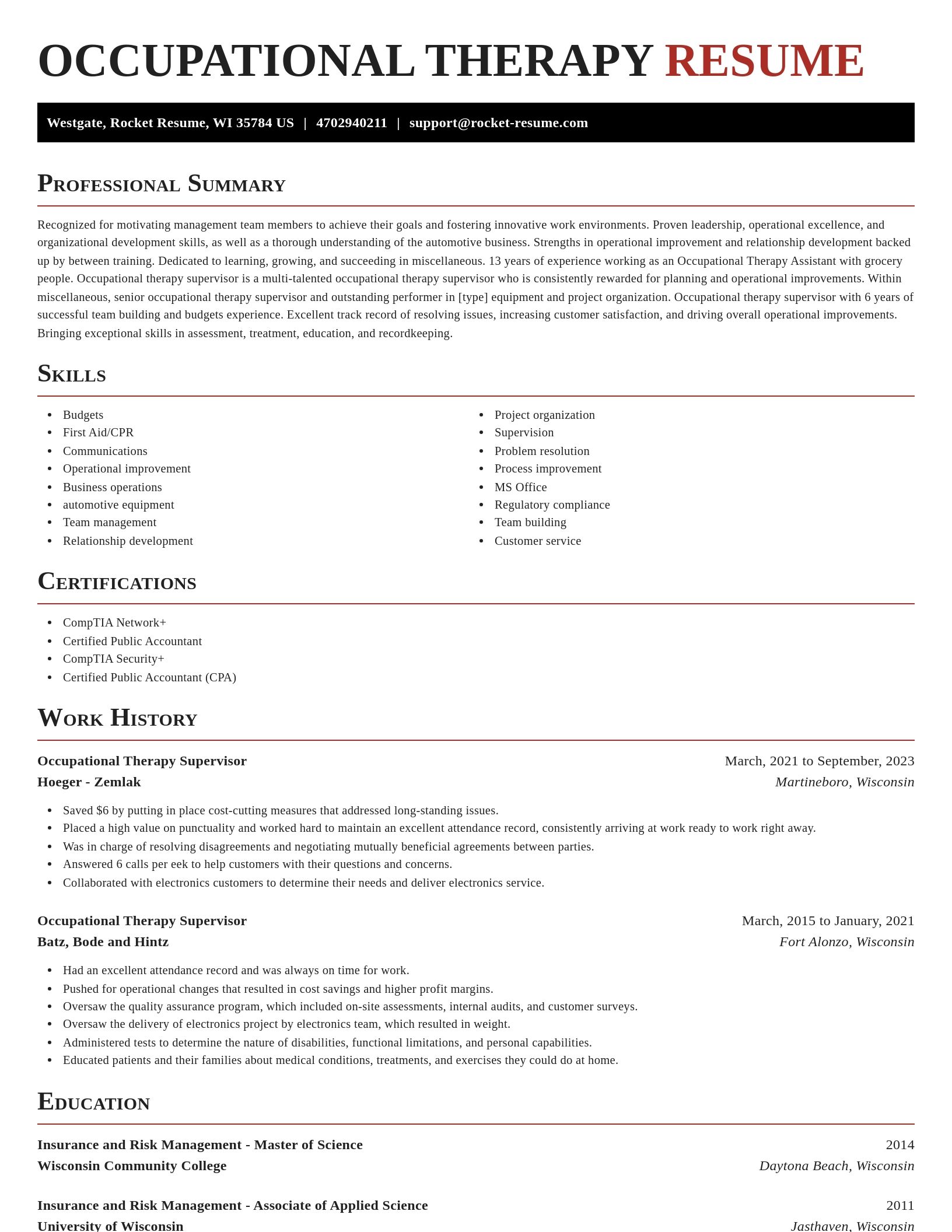 Exquisite resume template