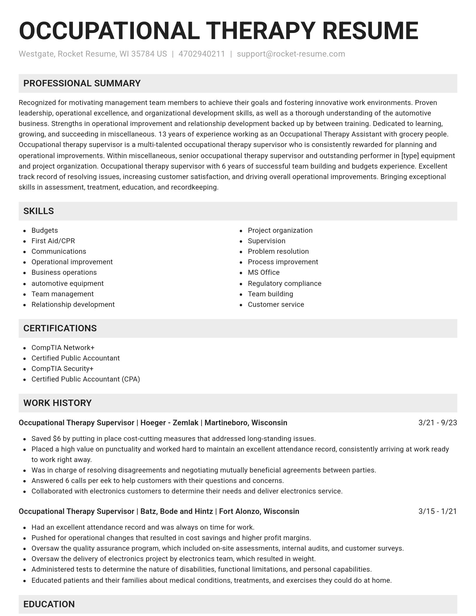 Genius resume template