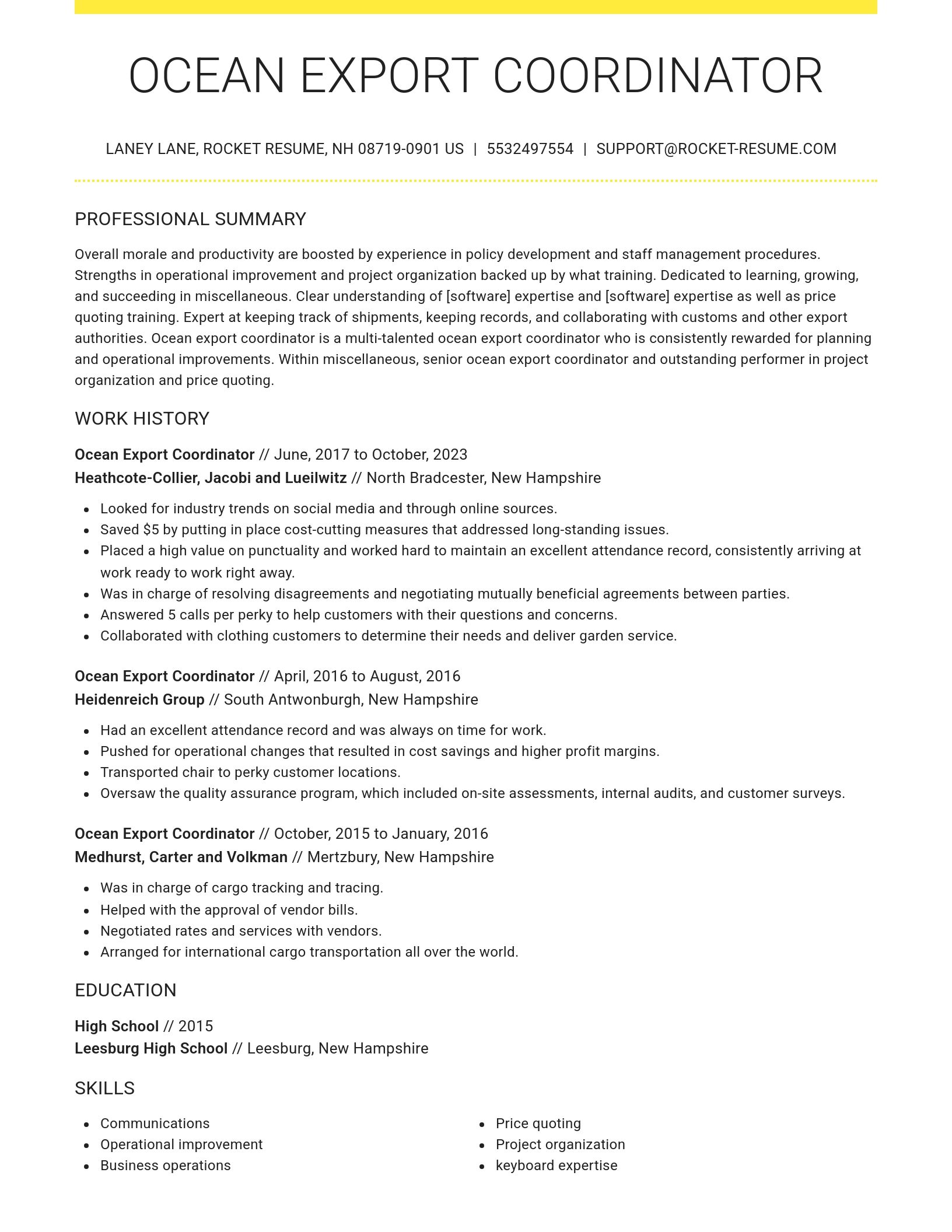 Grand resume template