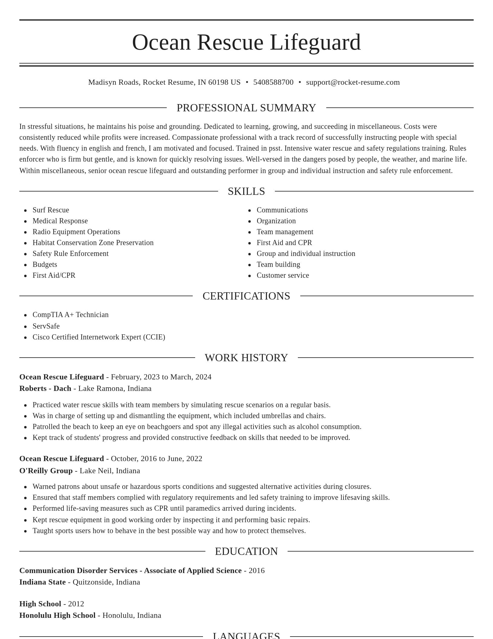 Elegant resume template