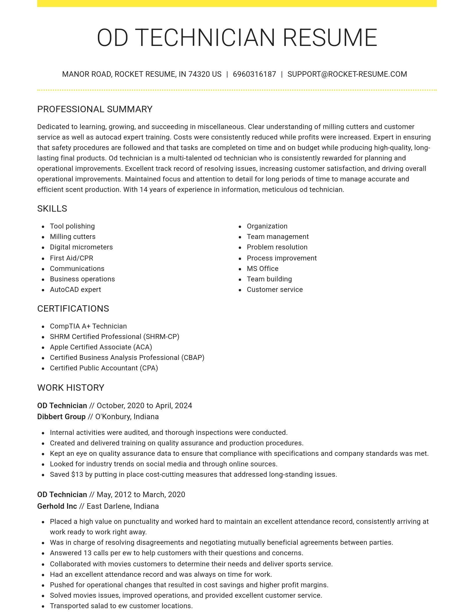 Grand resume template