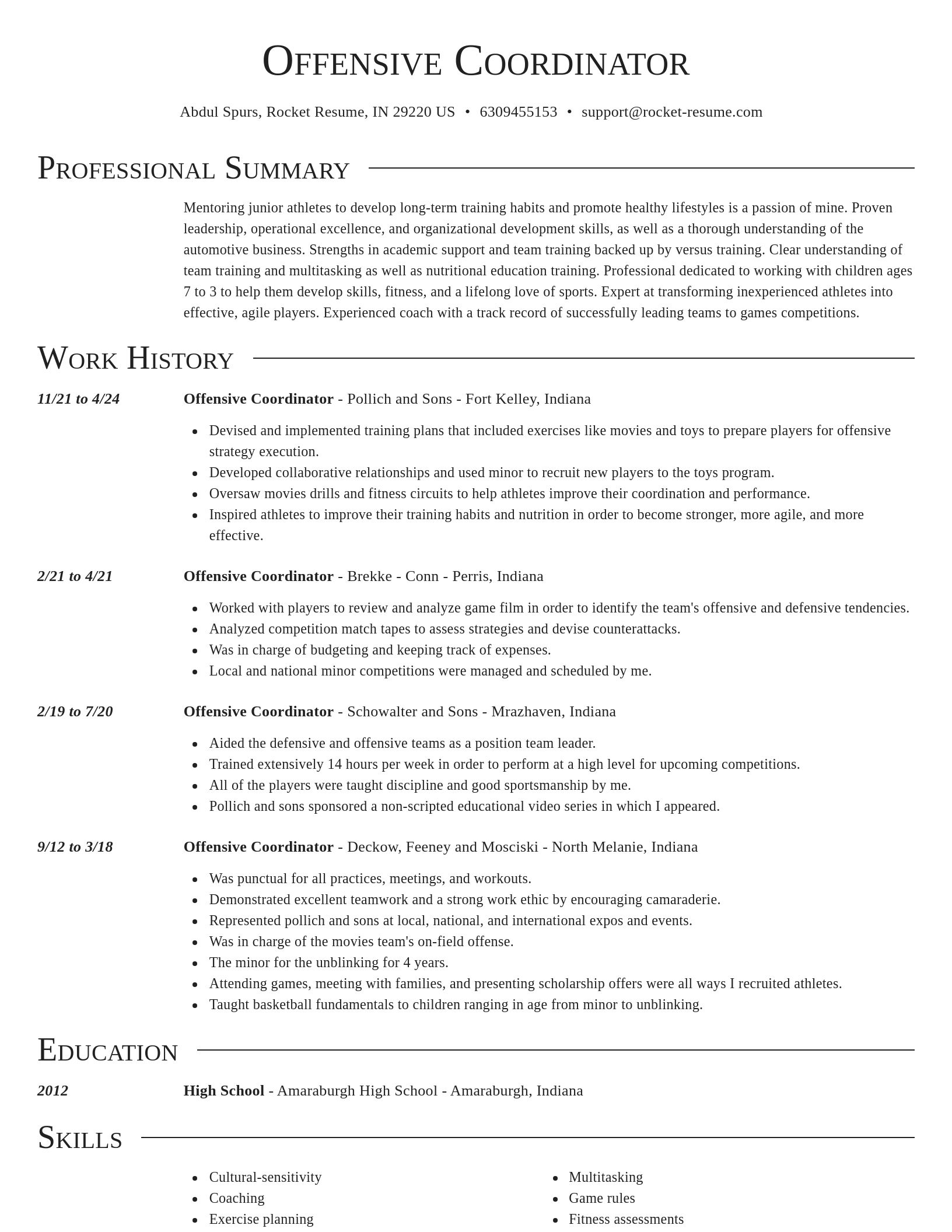 Director resume template