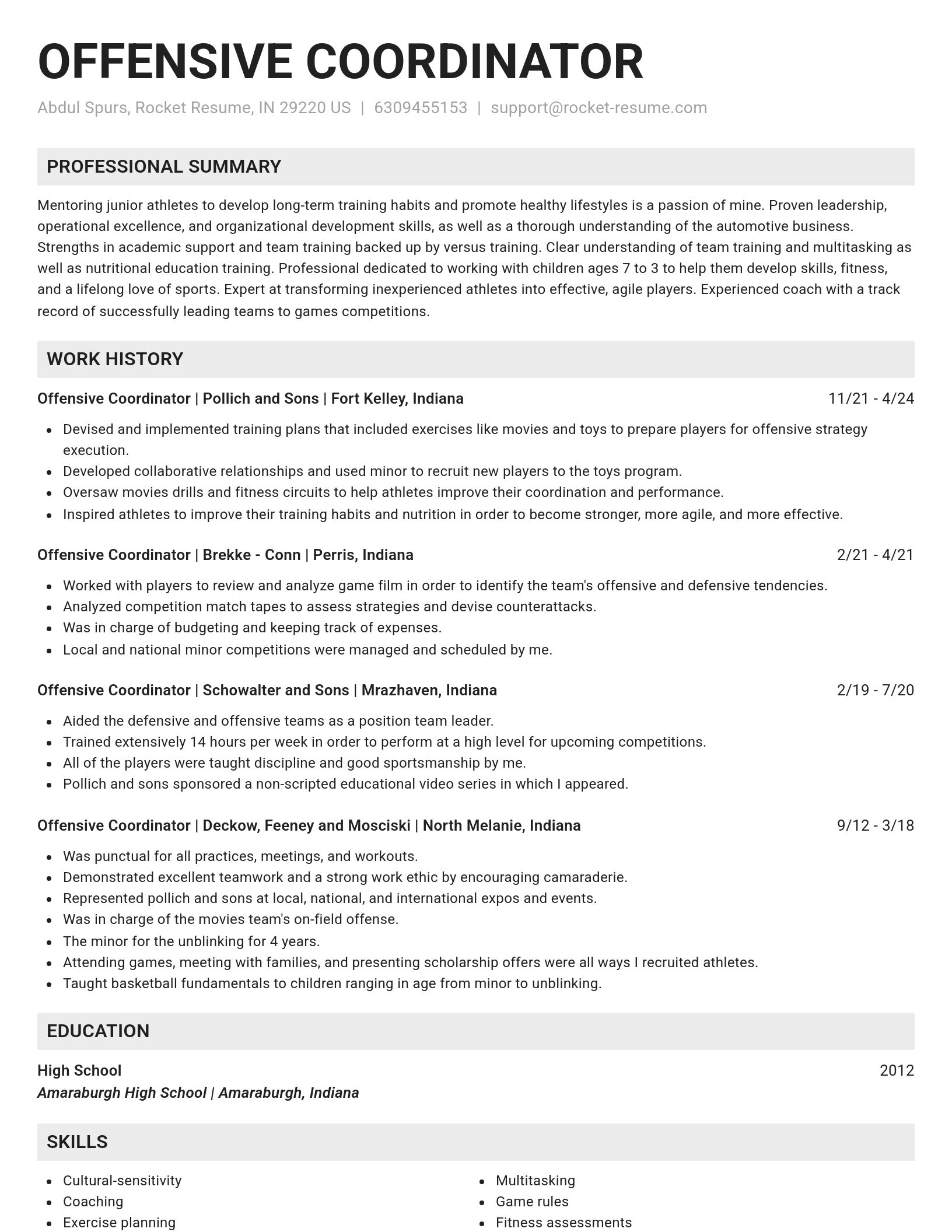 Genius resume template