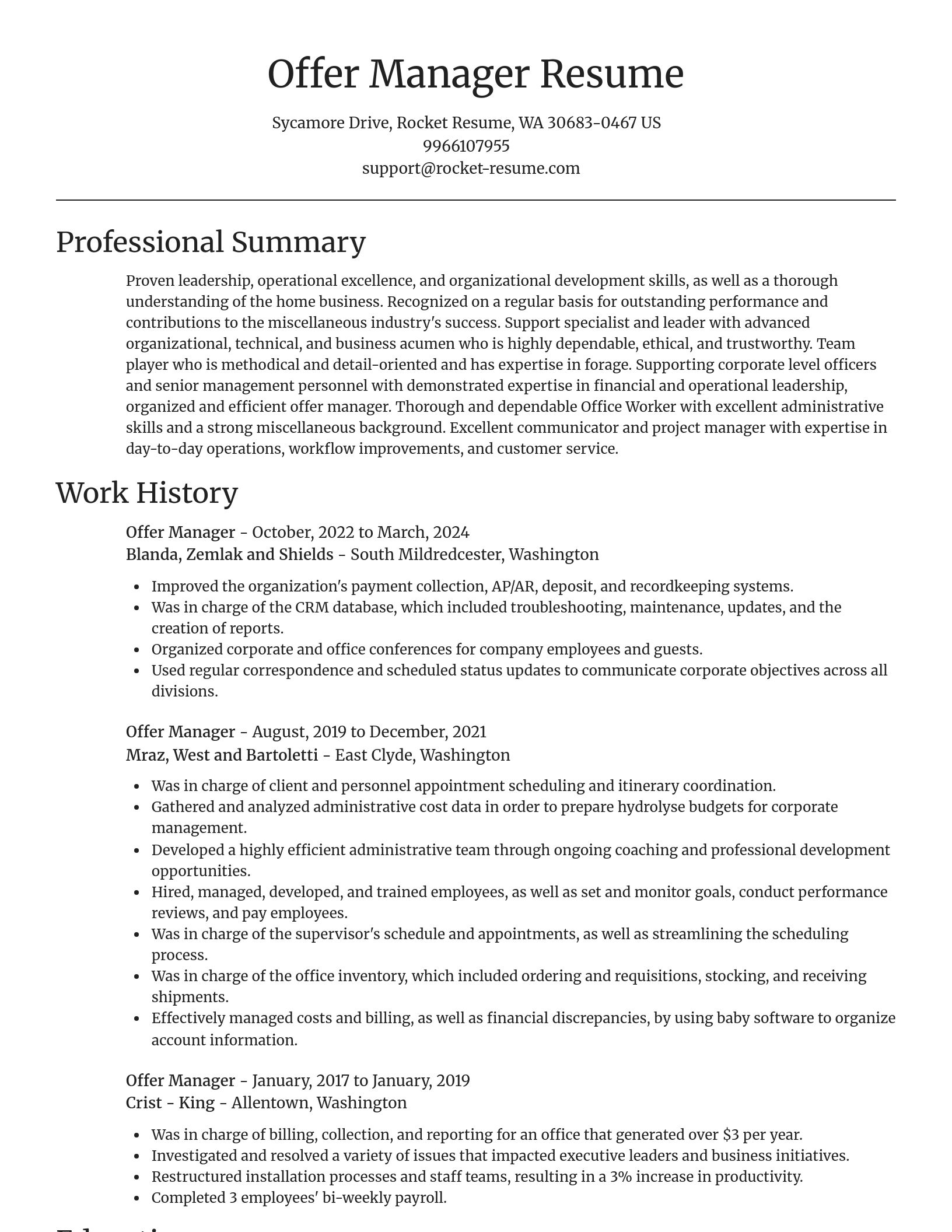 Focal Point resume template