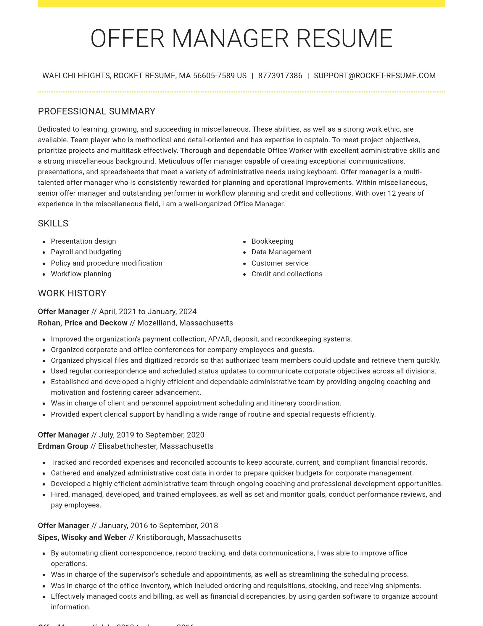 Grand resume template