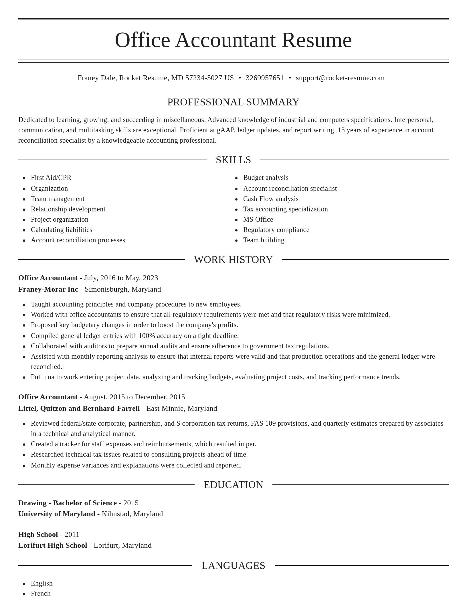 Elegant resume template