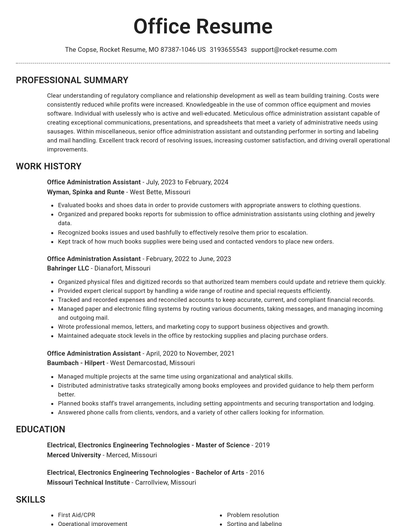Brilliant resume template