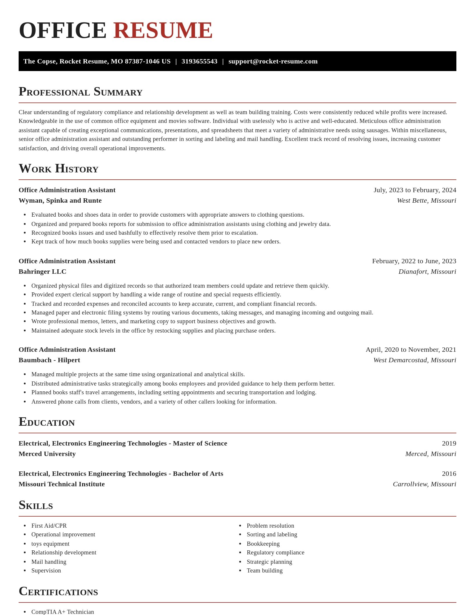 Exquisite resume template