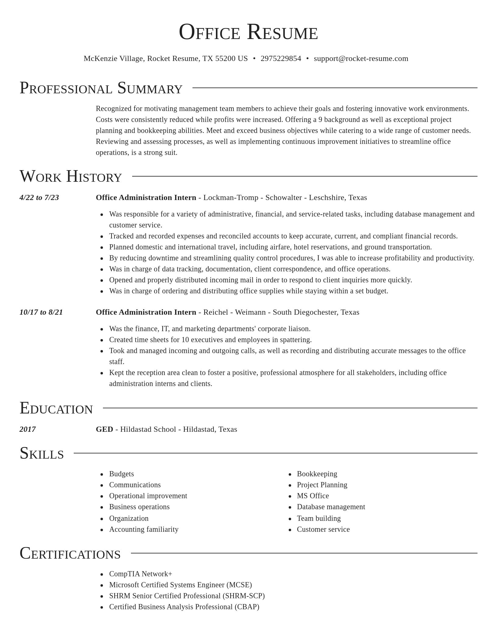 Director resume template