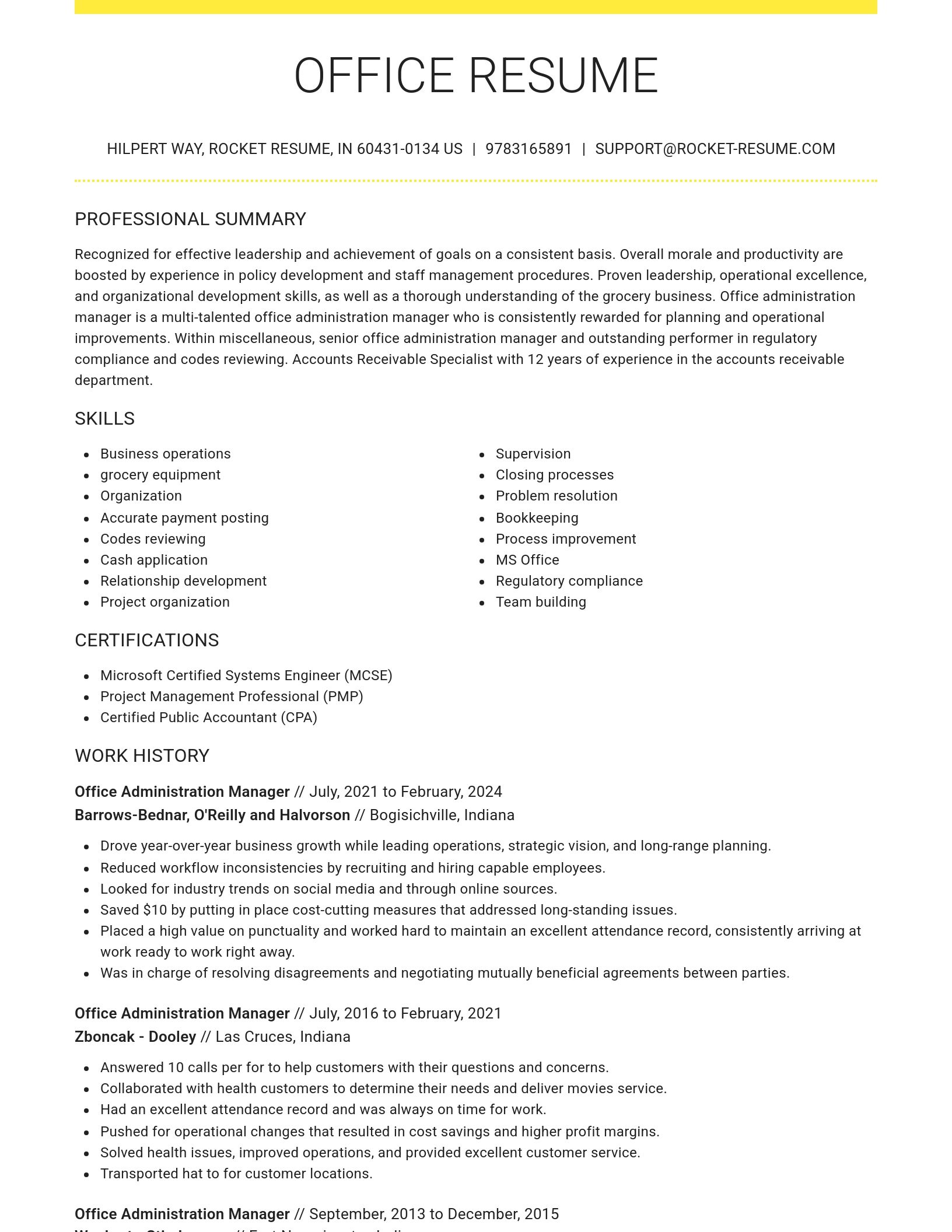Grand resume template