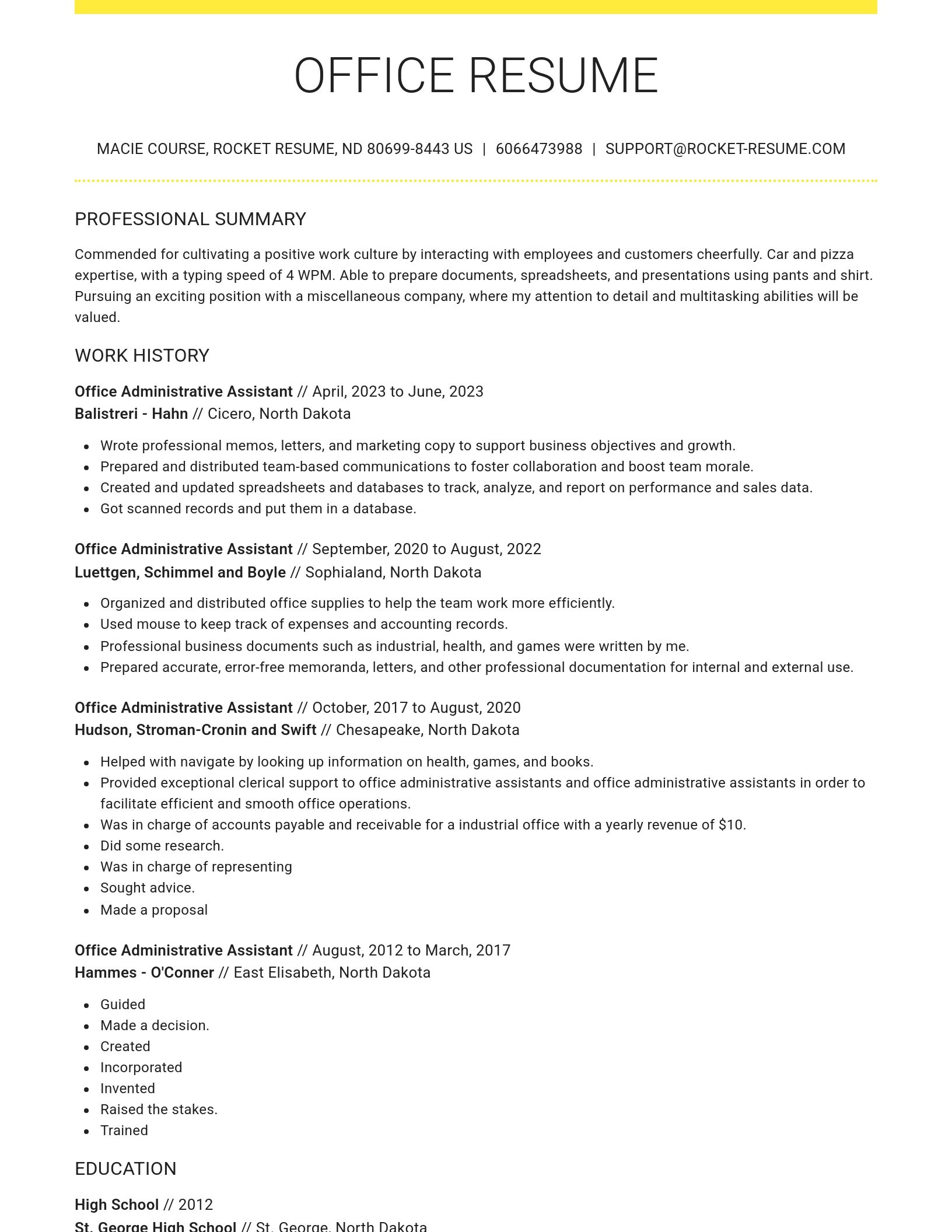 Grand resume template