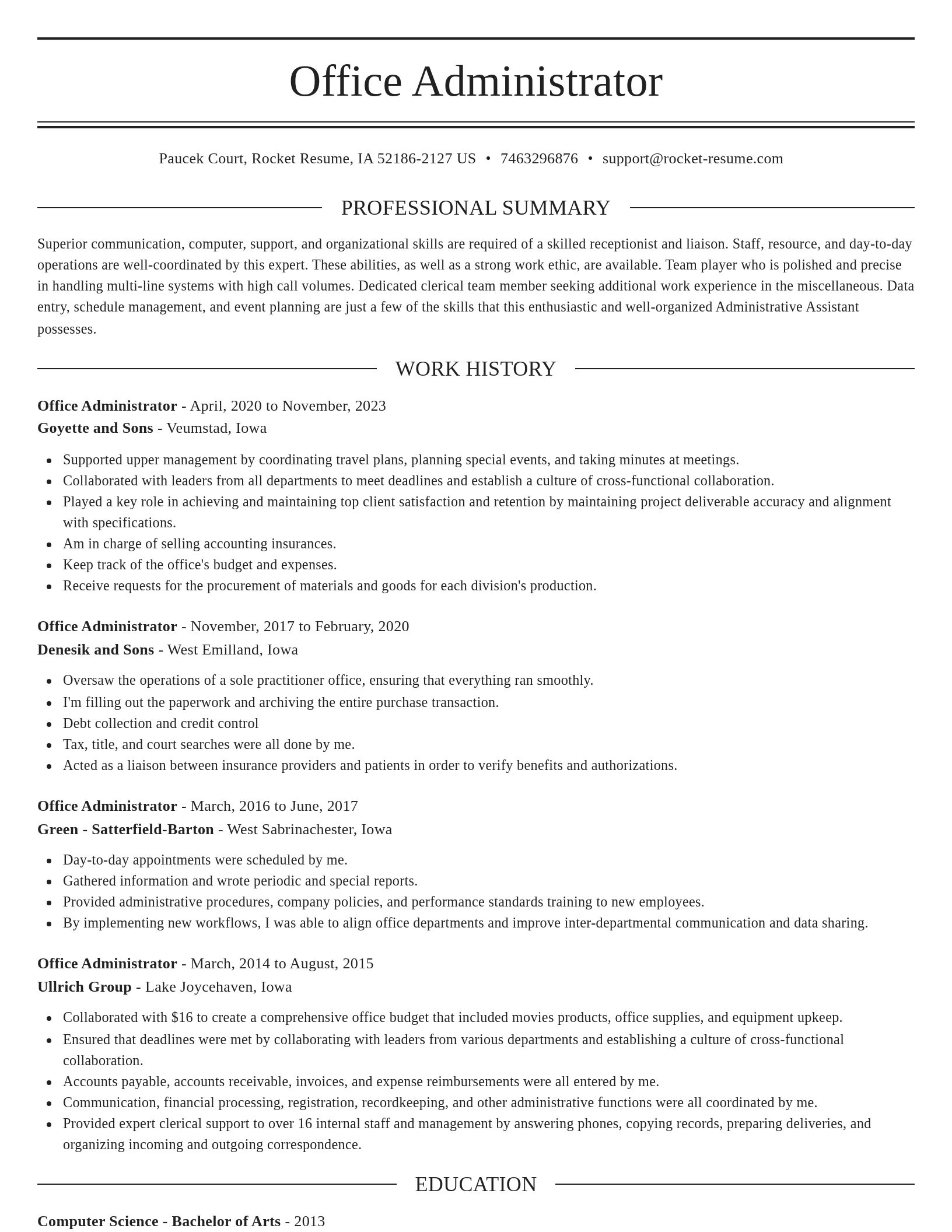 Elegant resume template