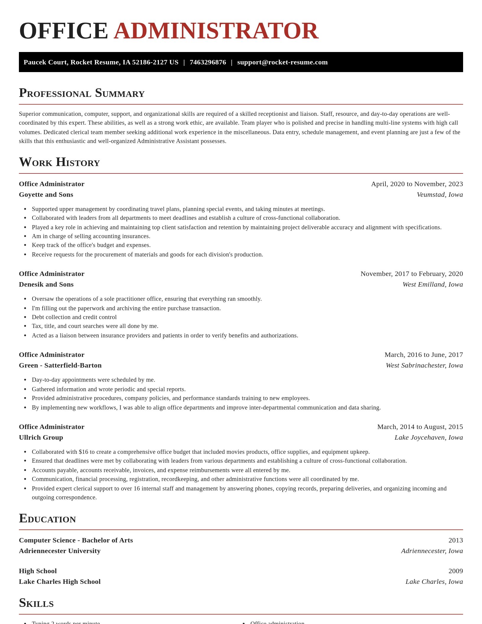 Exquisite resume template