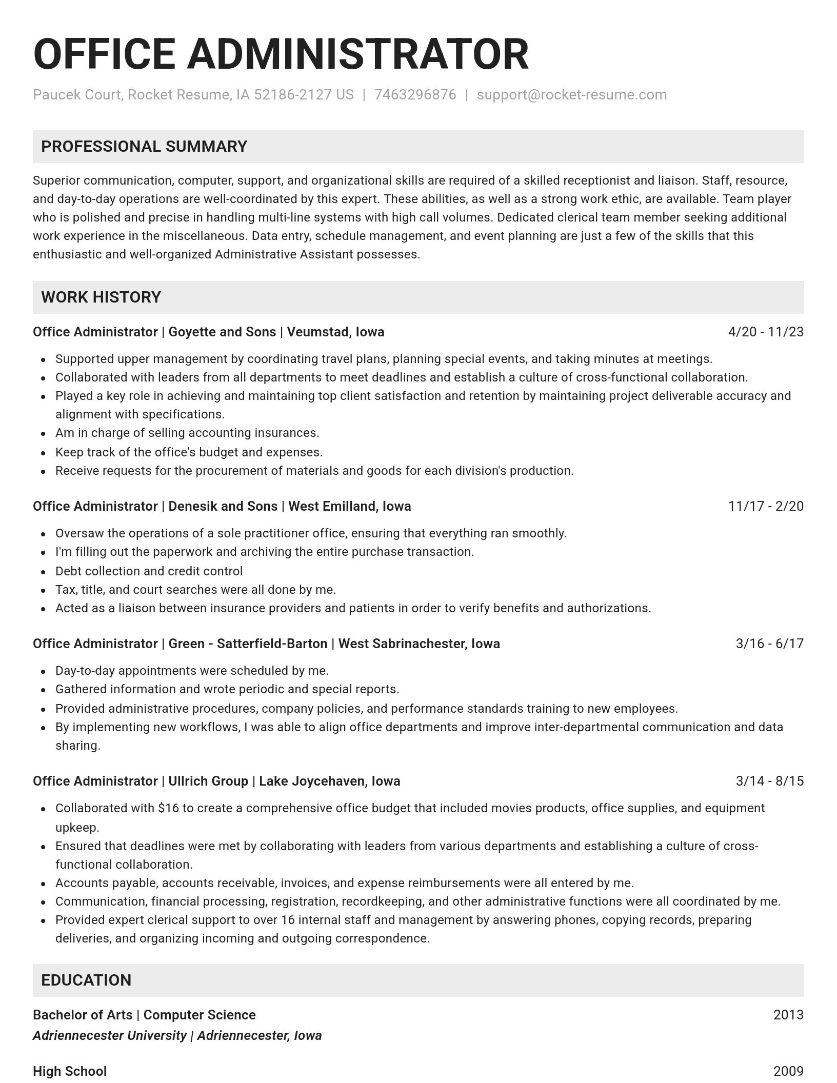Genius resume template