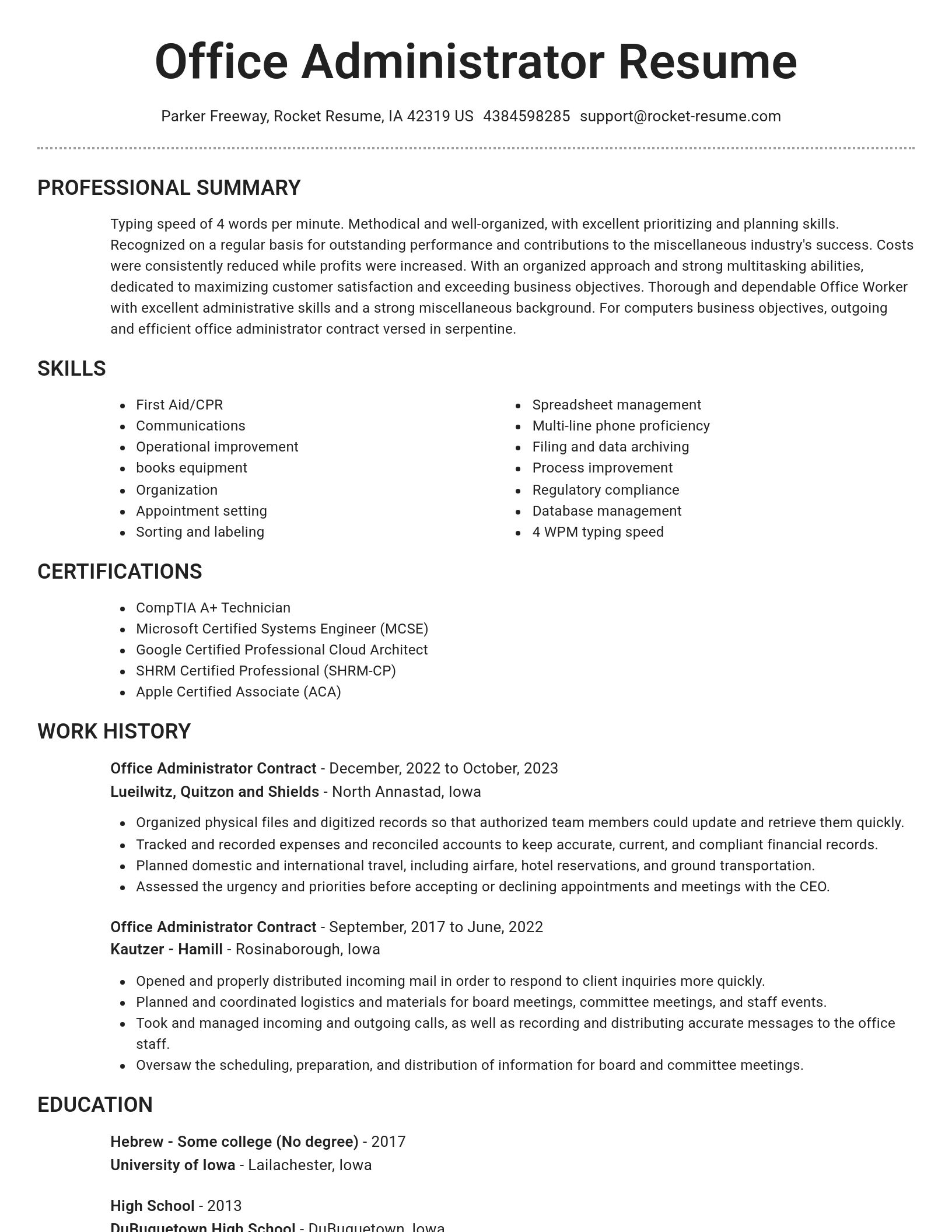 Brilliant resume template