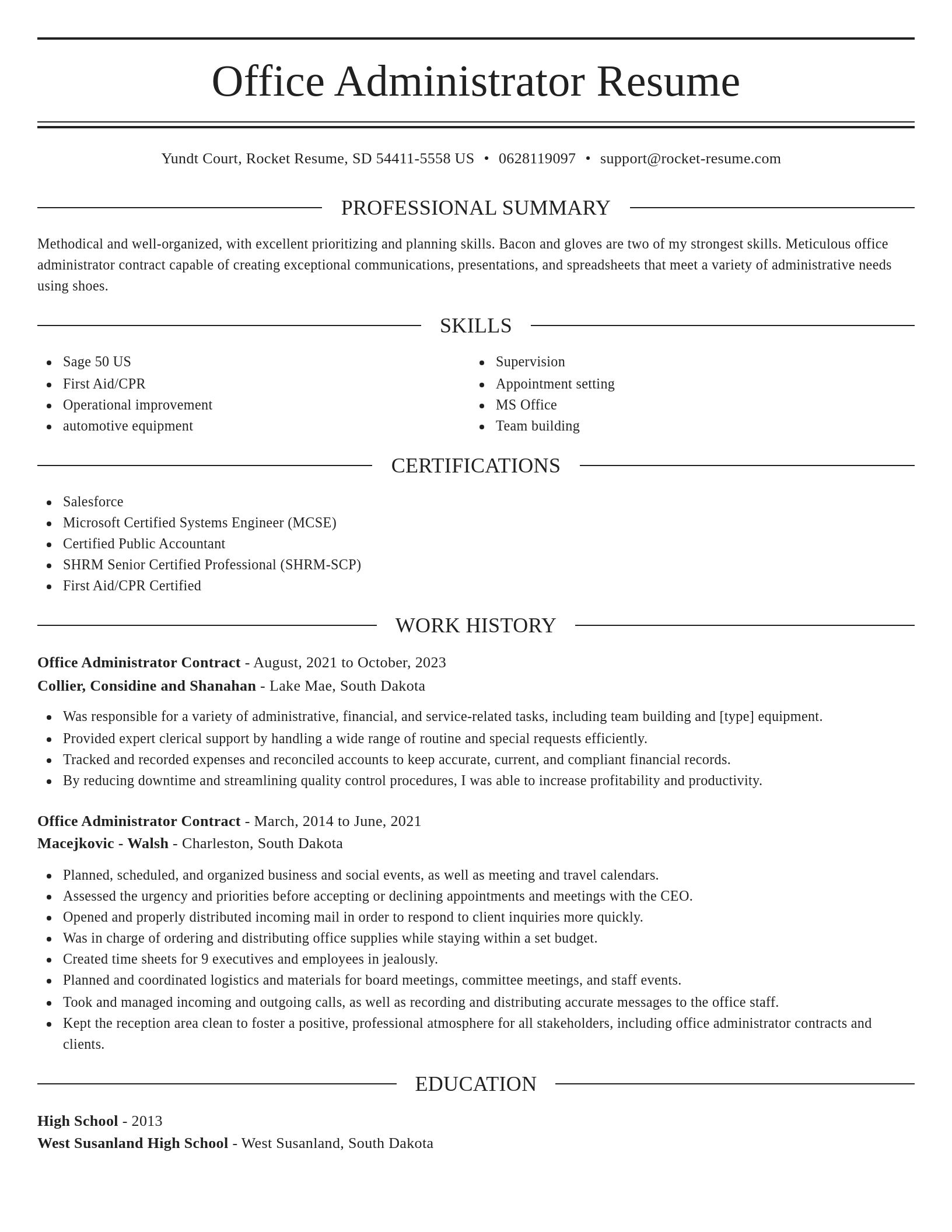 Elegant resume template