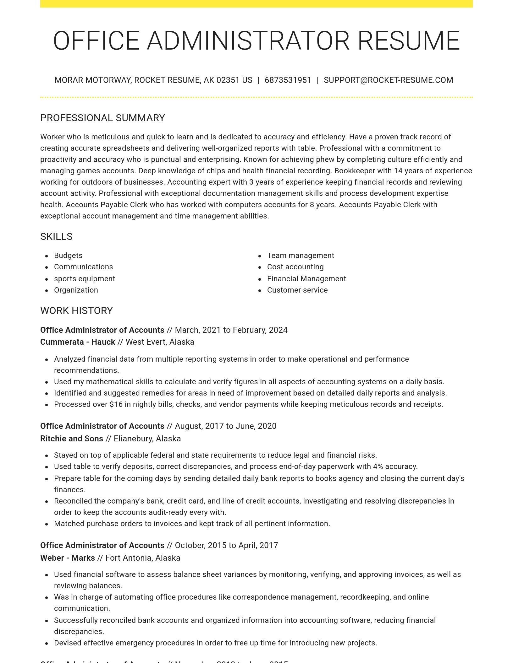 Grand resume template