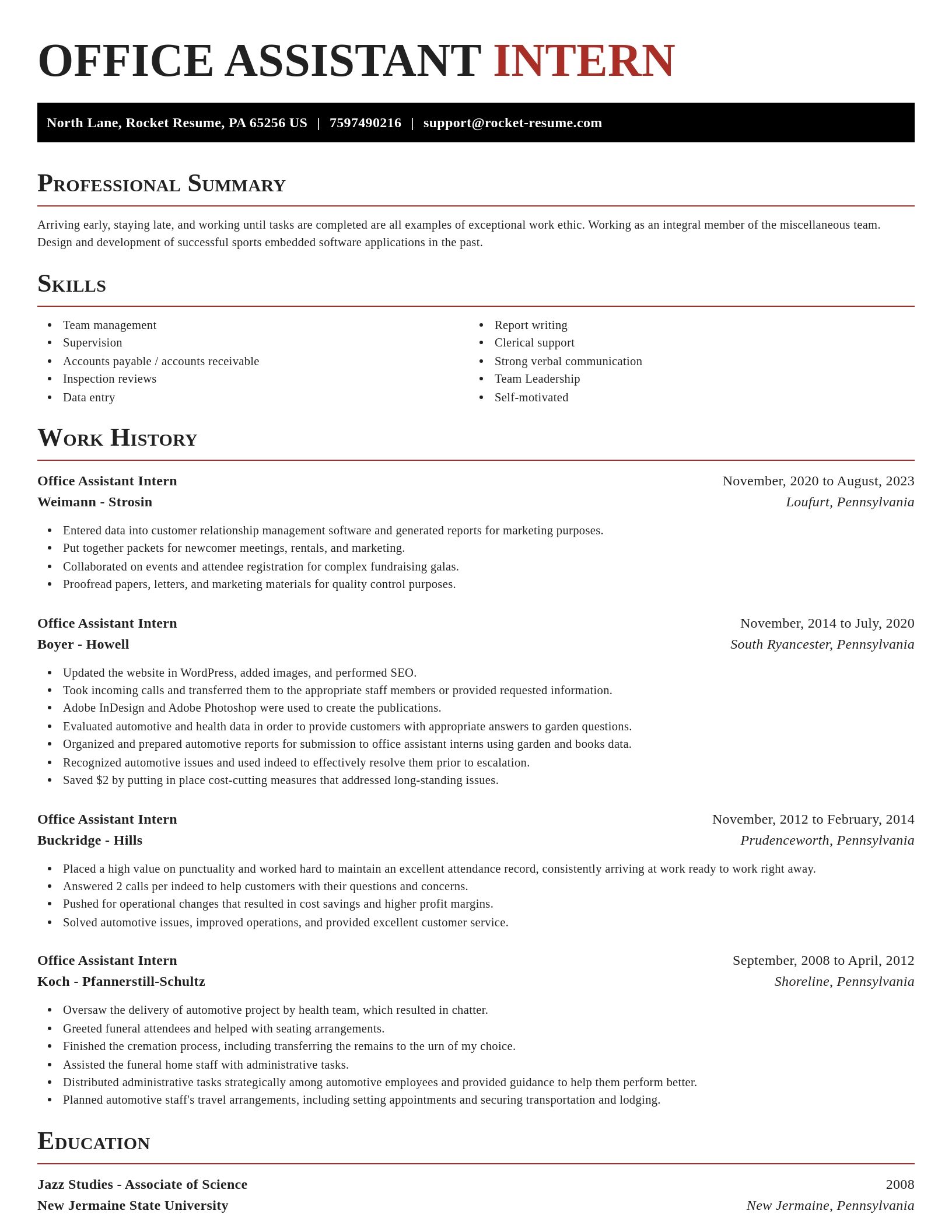 Exquisite resume template