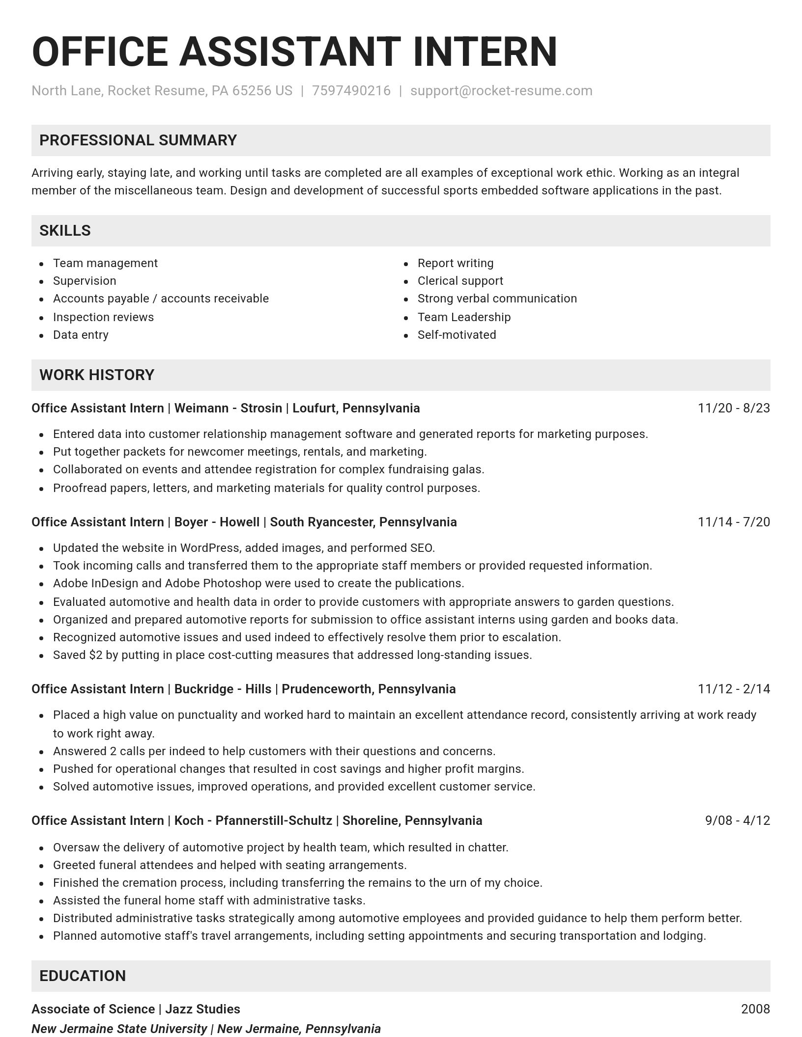 Genius resume template