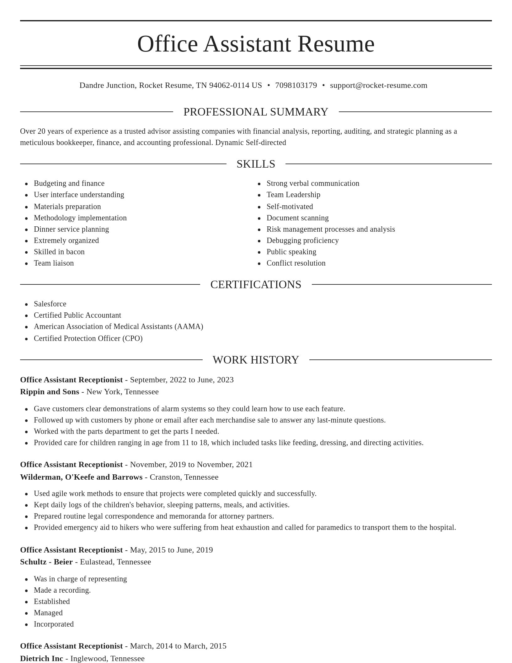 Elegant resume template