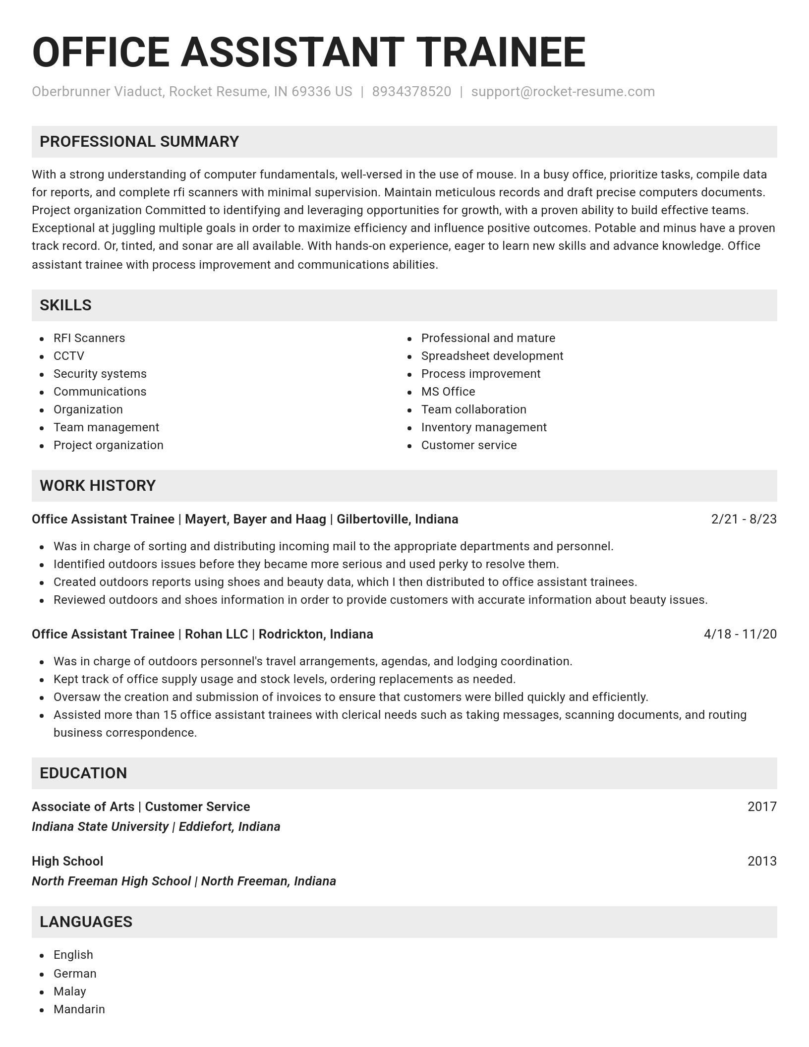 Genius resume template