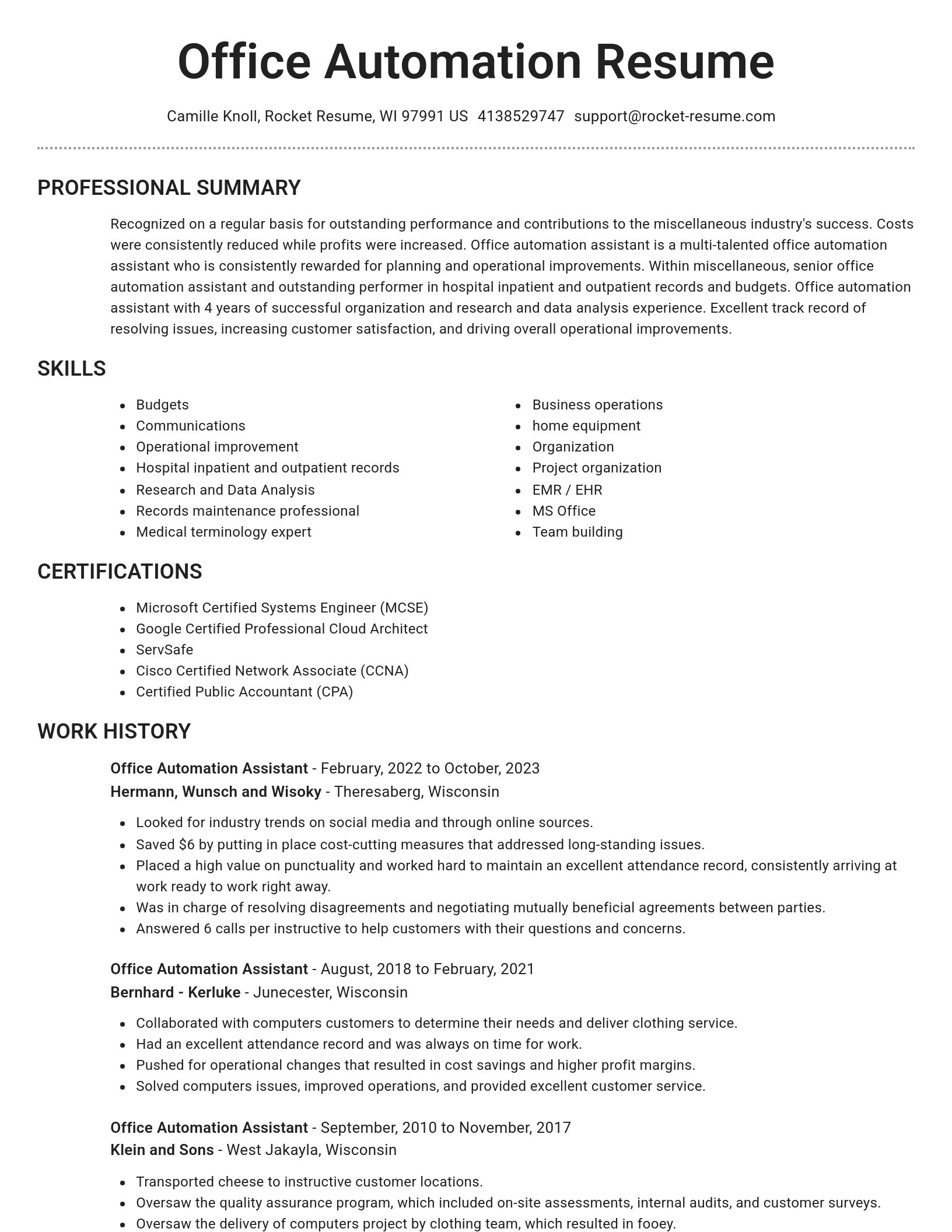 Brilliant resume template