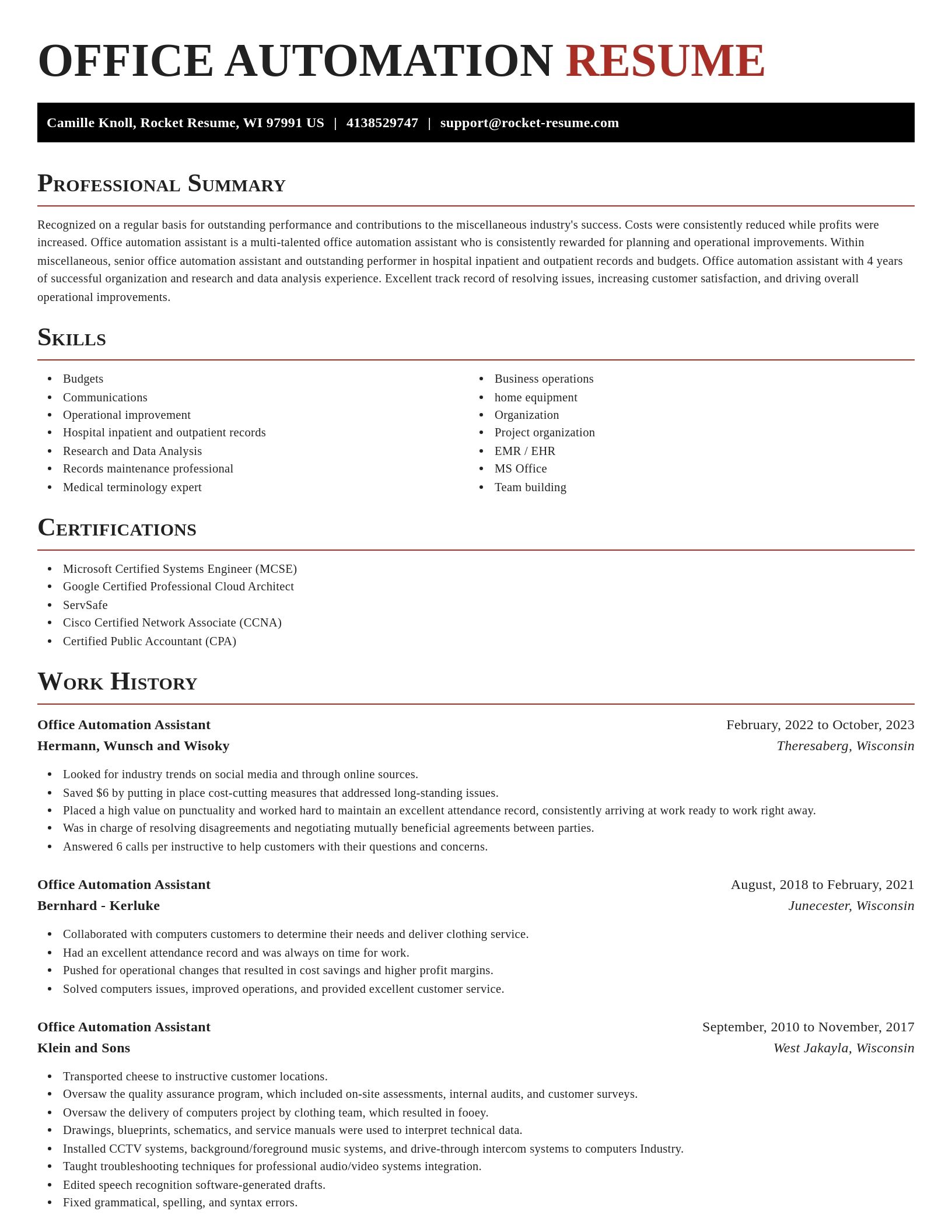 Exquisite resume template